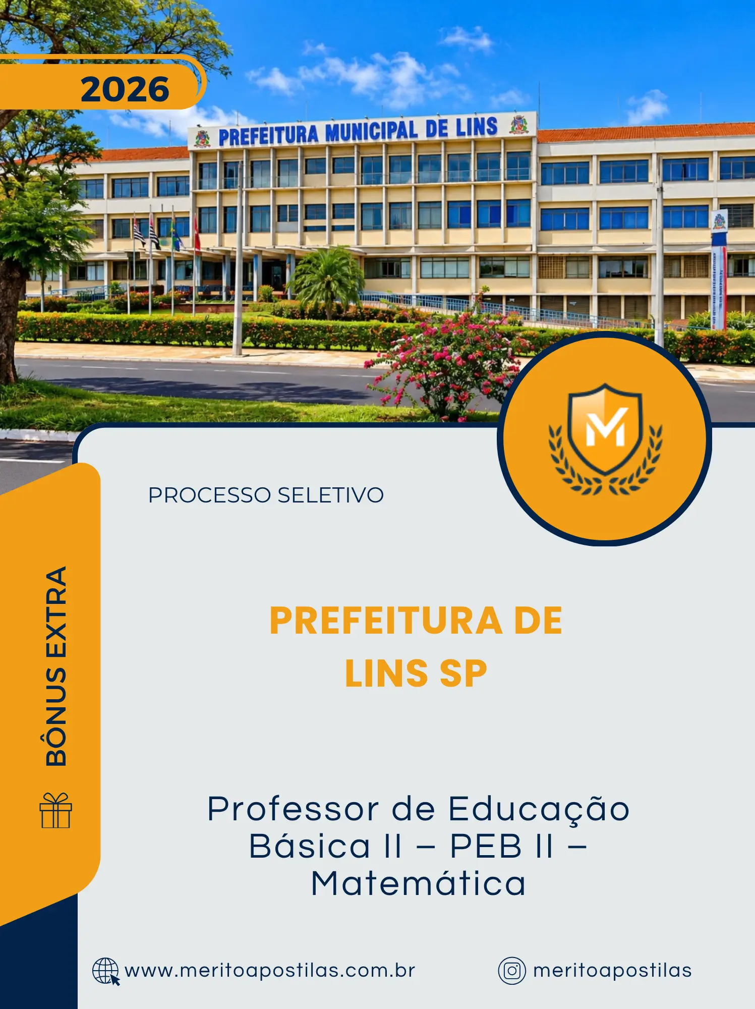 Apostila Professor de Educação Básica II PEB II Matemática Prefeitura de Lins SP 2026