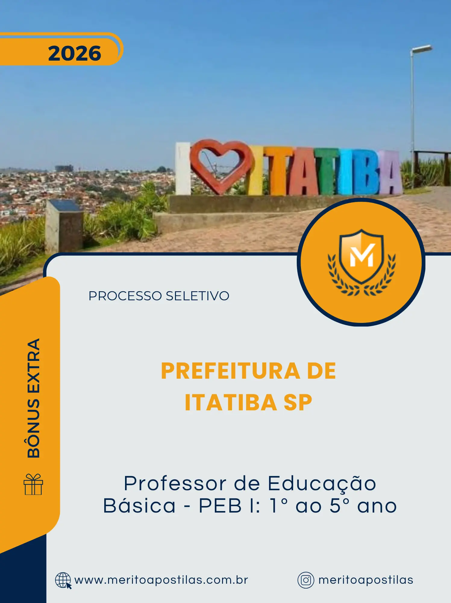 Apostila Professor de Educação Básica - PEB I 1 ao 5 ano Prefeitura de Itatiba SP 2026