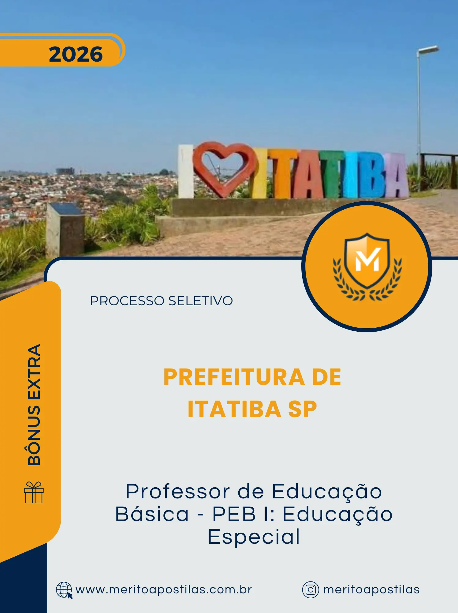 Apostila Professor de Educação Básica - PEB I Educação Especial Prefeitura de Itatiba SP 2026