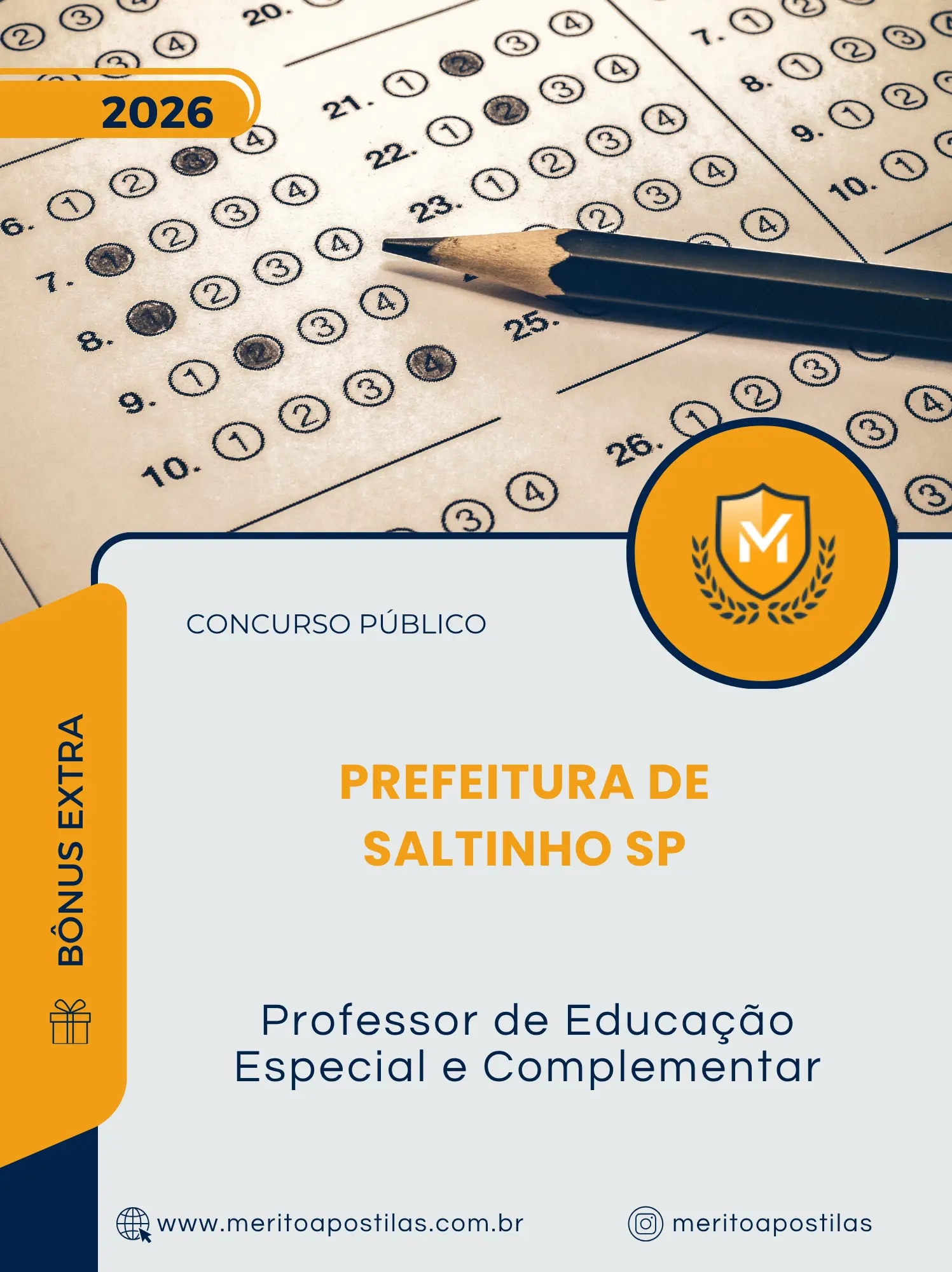 Apostila Professor de Educação Especial e Complementar Prefeitura de Saltinho SP 2026