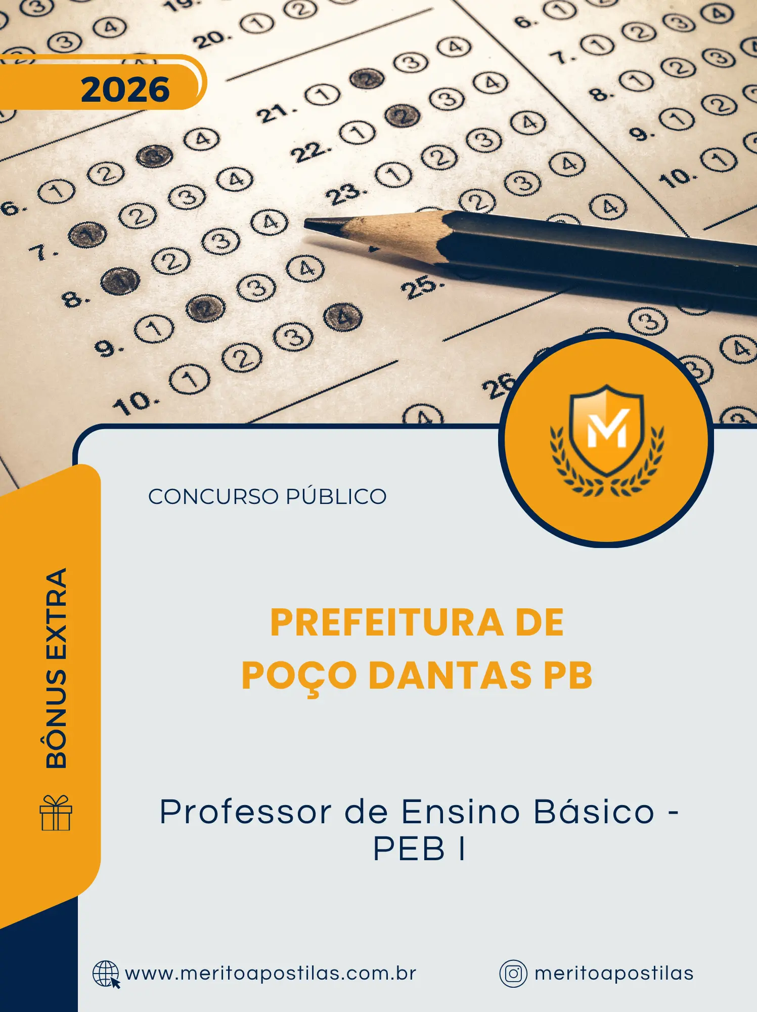 Apostila Professor de Ensino Básico PEB I Prefeitura de Poço Dantas PB 2026