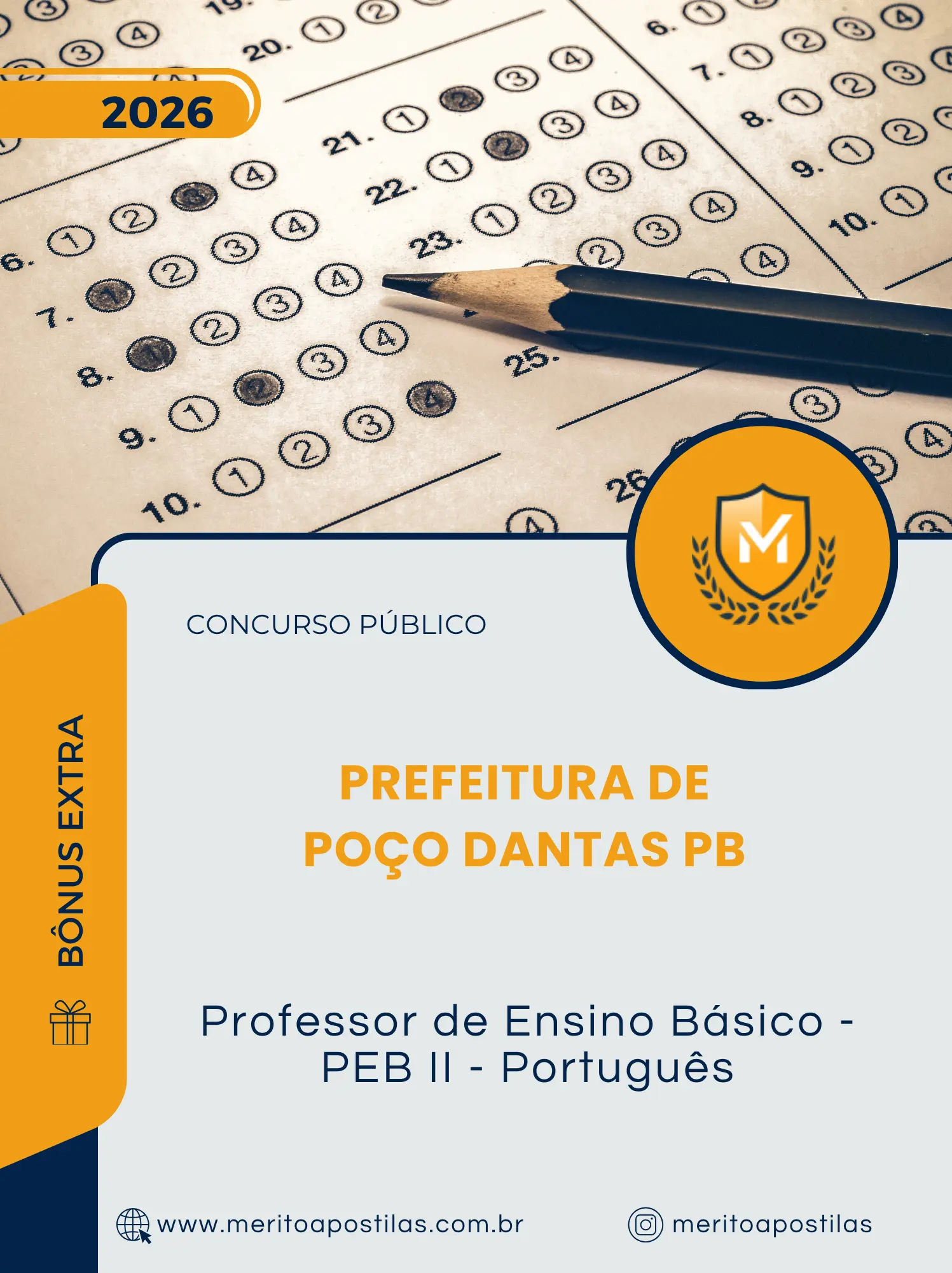 Apostila Professor de Ensino Básico PEB II Português Prefeitura de Poço Dantas PB 2026