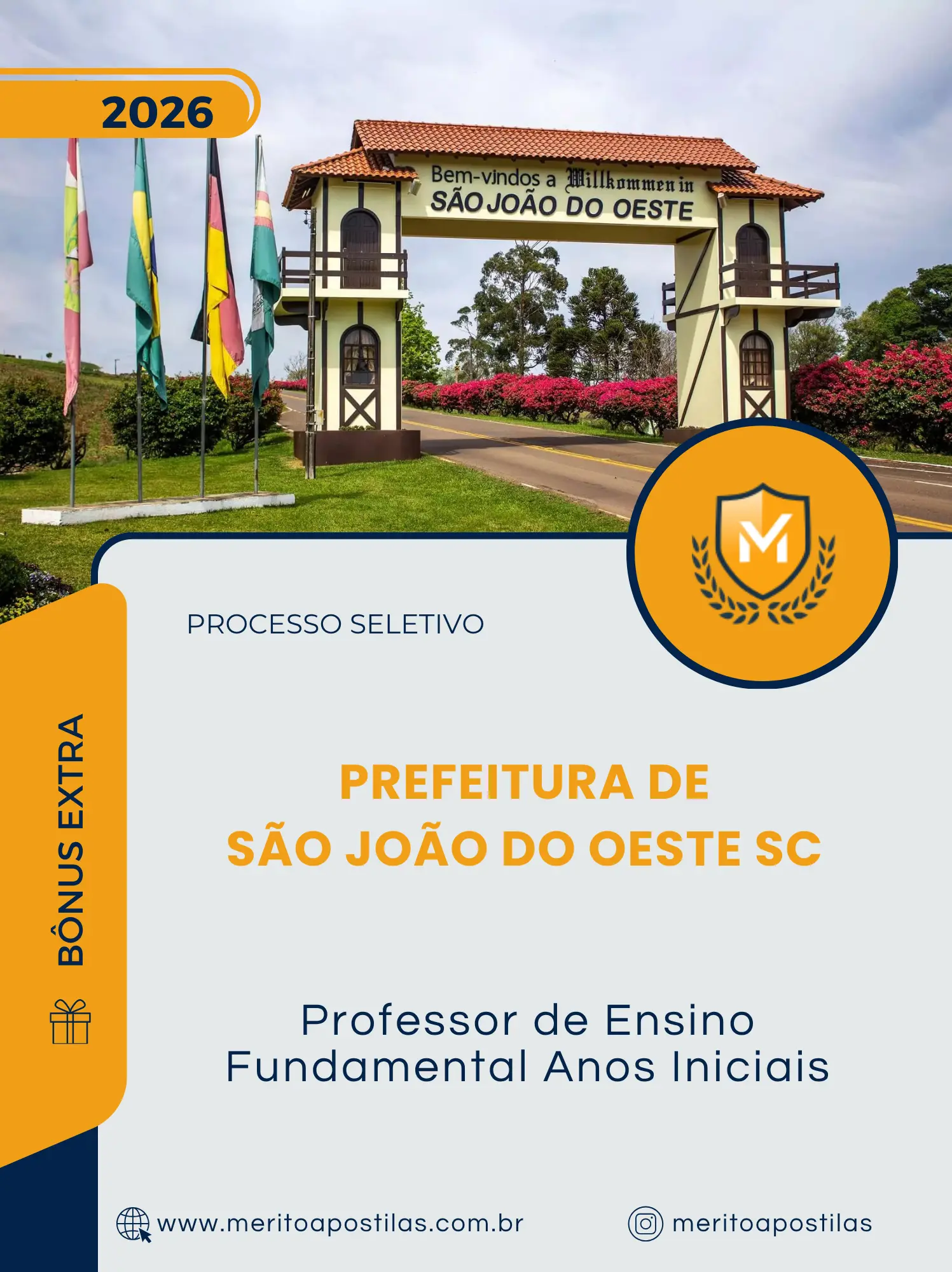Apostila Professor de Ensino Fundamental Anos Iniciais Prefeitura de São João do Oeste SC 2026