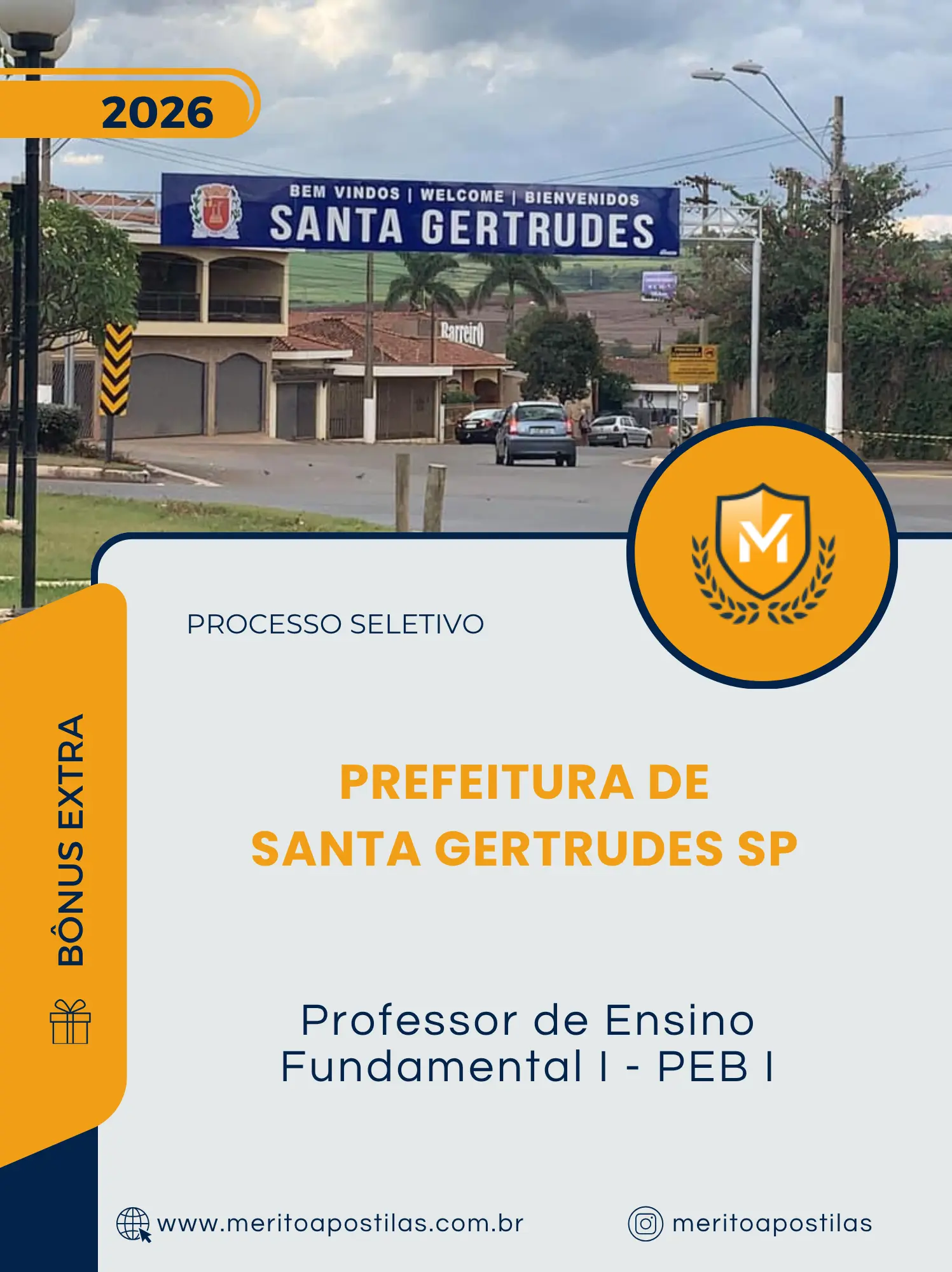 Apostila Professor de Ensino Fundamental I PEB I Prefeitura de Santa Gertrudes SP 2026
