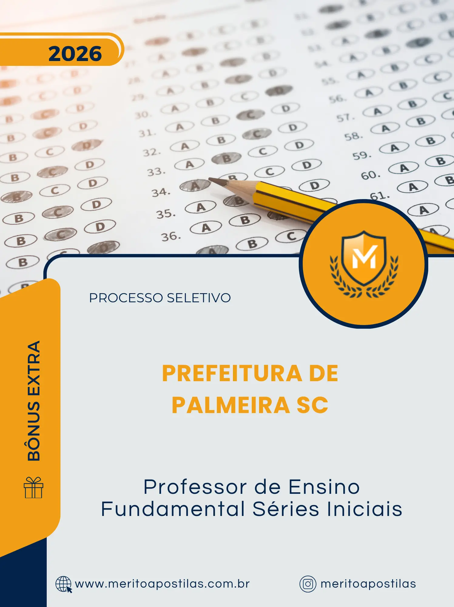 Apostila Professor de Ensino Fundamental Séries Iniciais Prefeitura de Palmeira SC 2026