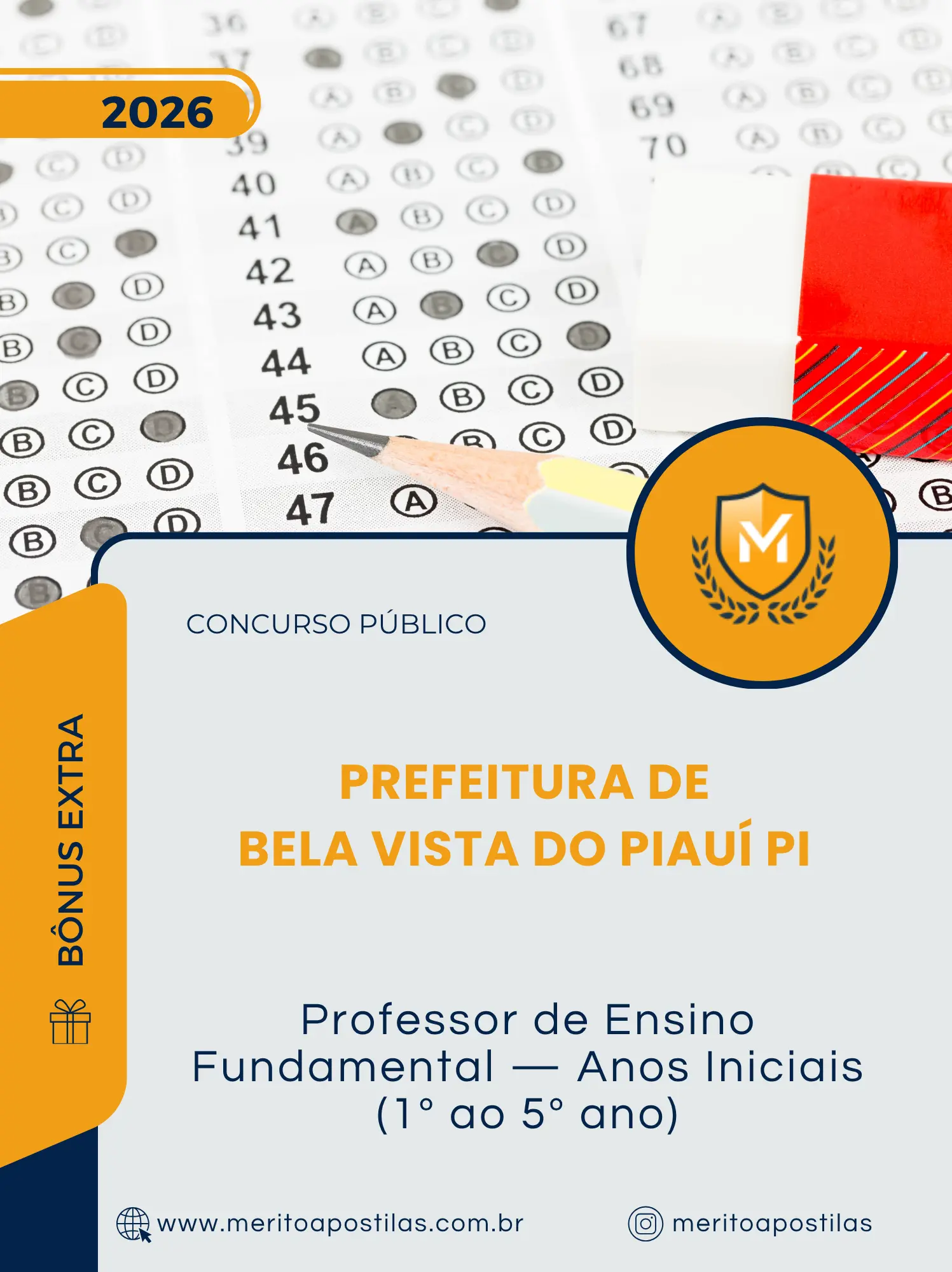 Apostila Professor de Ensino Fundamental Anos Iniciais 1 ao 5 ano Prefeitura de Bela Vista do Piauí PI 2026