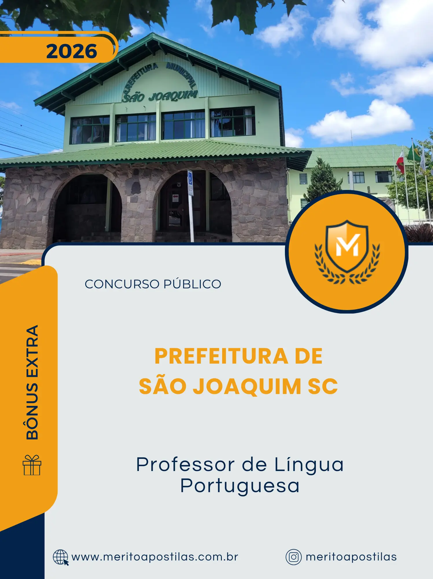 Apostila Professor de Língua Portuguesa Prefeitura de São Joaquim SC 2026