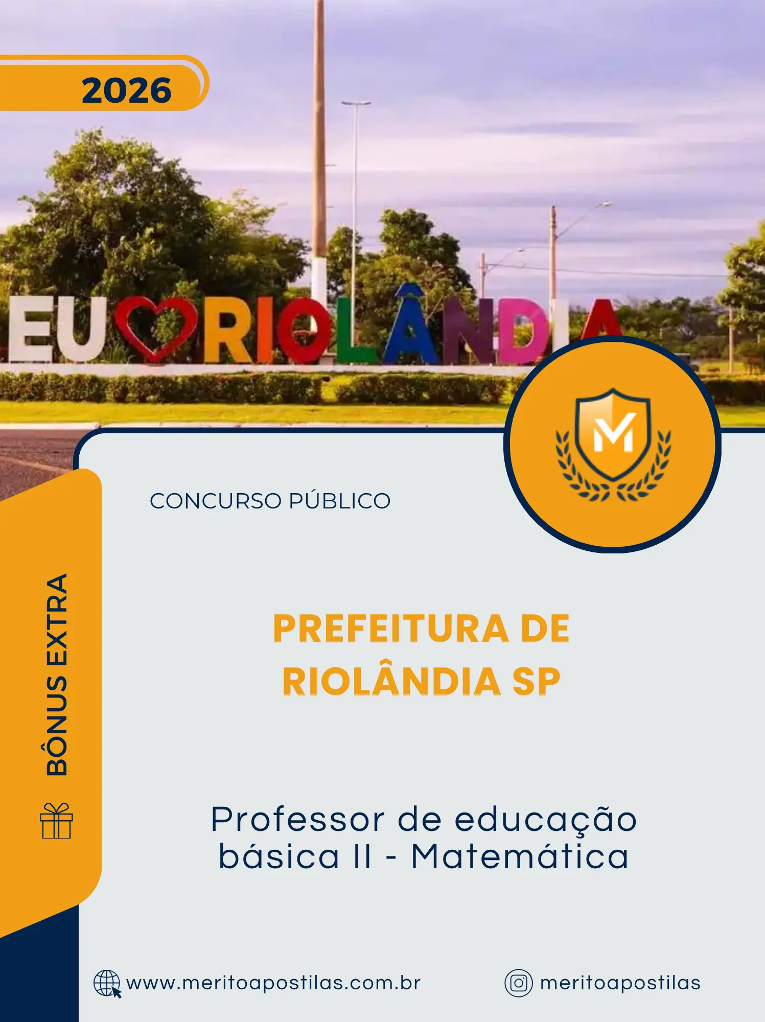 Apostila Professor de Educação Básica II Matemática Prefeitura de Riolândia SP 2026