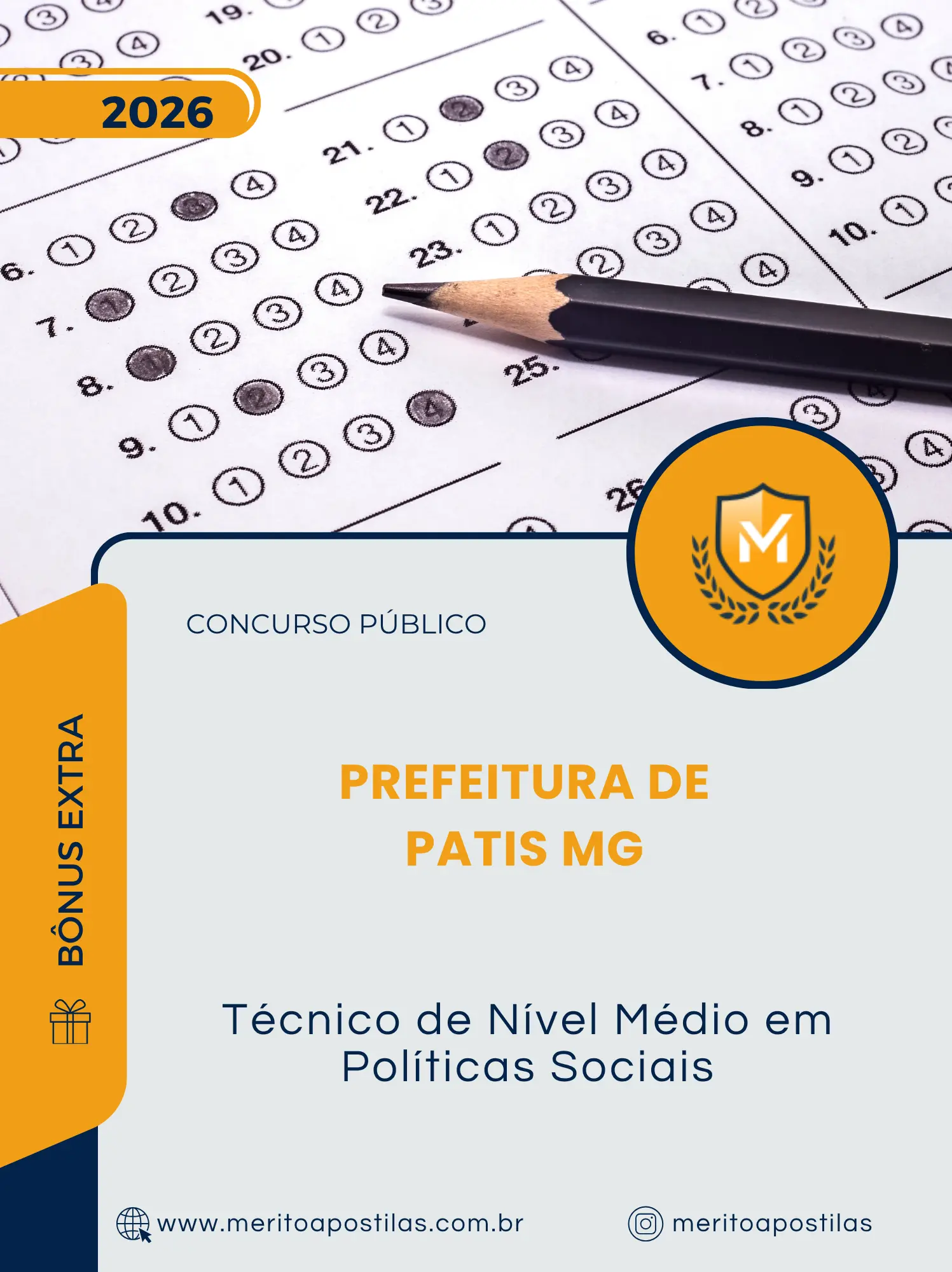 Apostila Técnico de Nível Médio em Políticas Sociais Prefeitura de Patis MG 2026