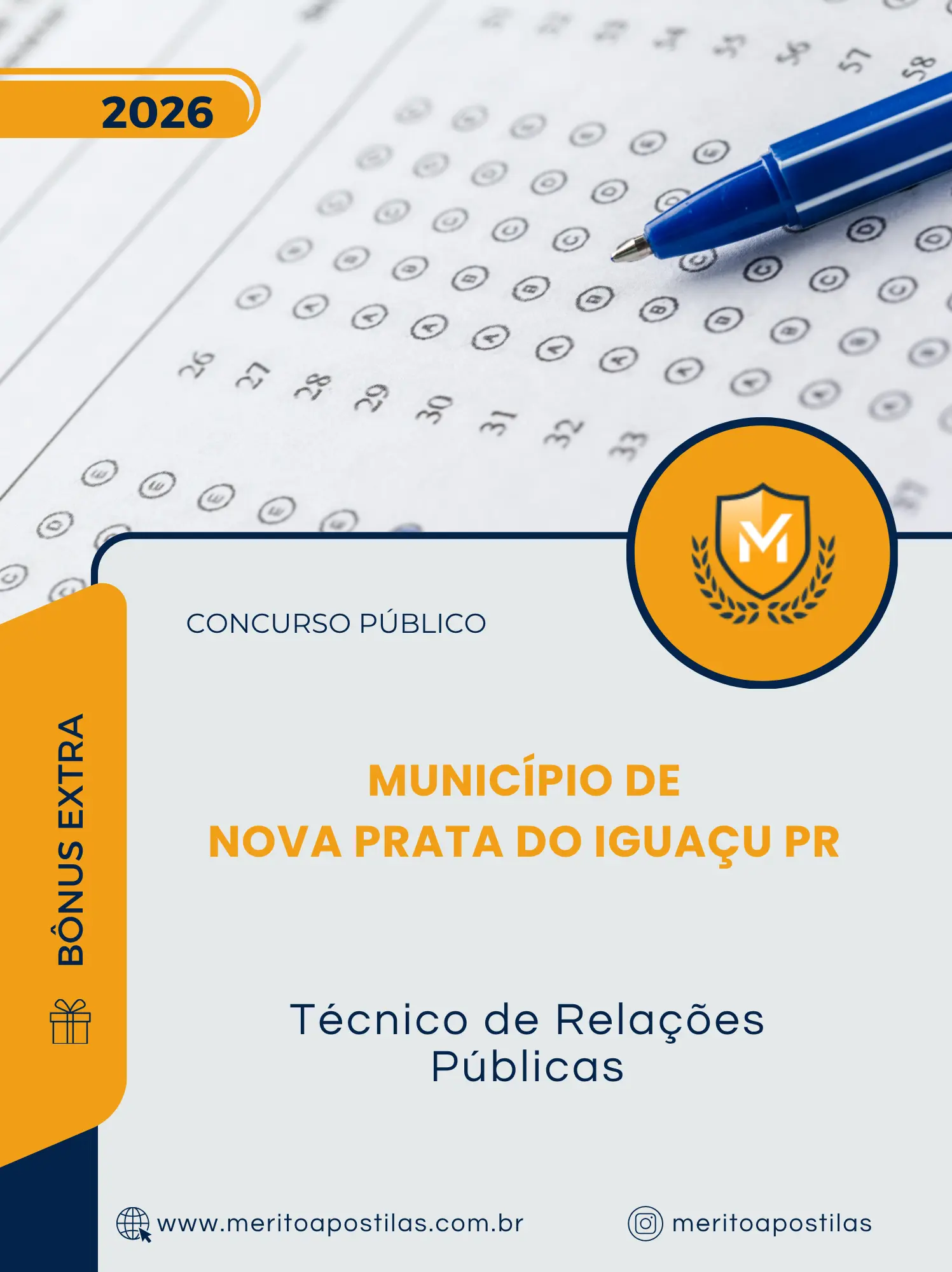 Apostila Técnico de Relações Públicas Município de Nova Prata do Iguaçu PR 2026