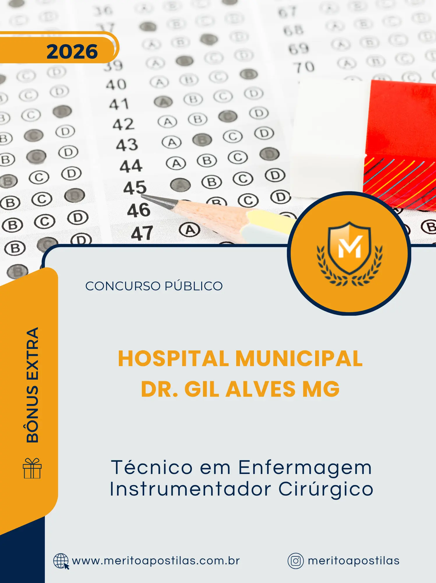 Apostila Técnico em Enfermagem Instrumentador Cirúrgico Concurso Público Hospital Municipal Dr. Gil Alves MG 2026