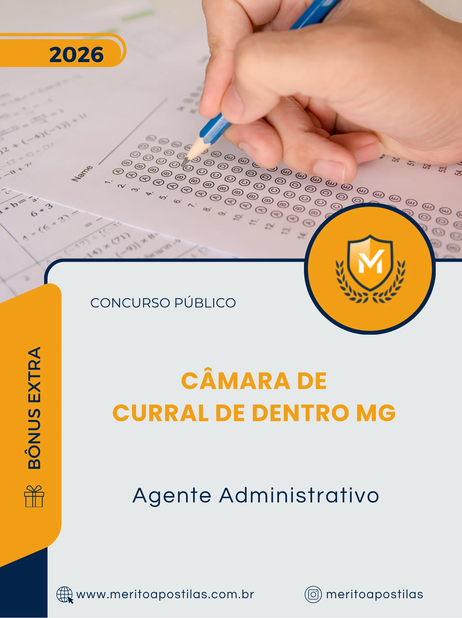Apostila Agente Administrativo Câmara de Curral de Dentro MG 2026
