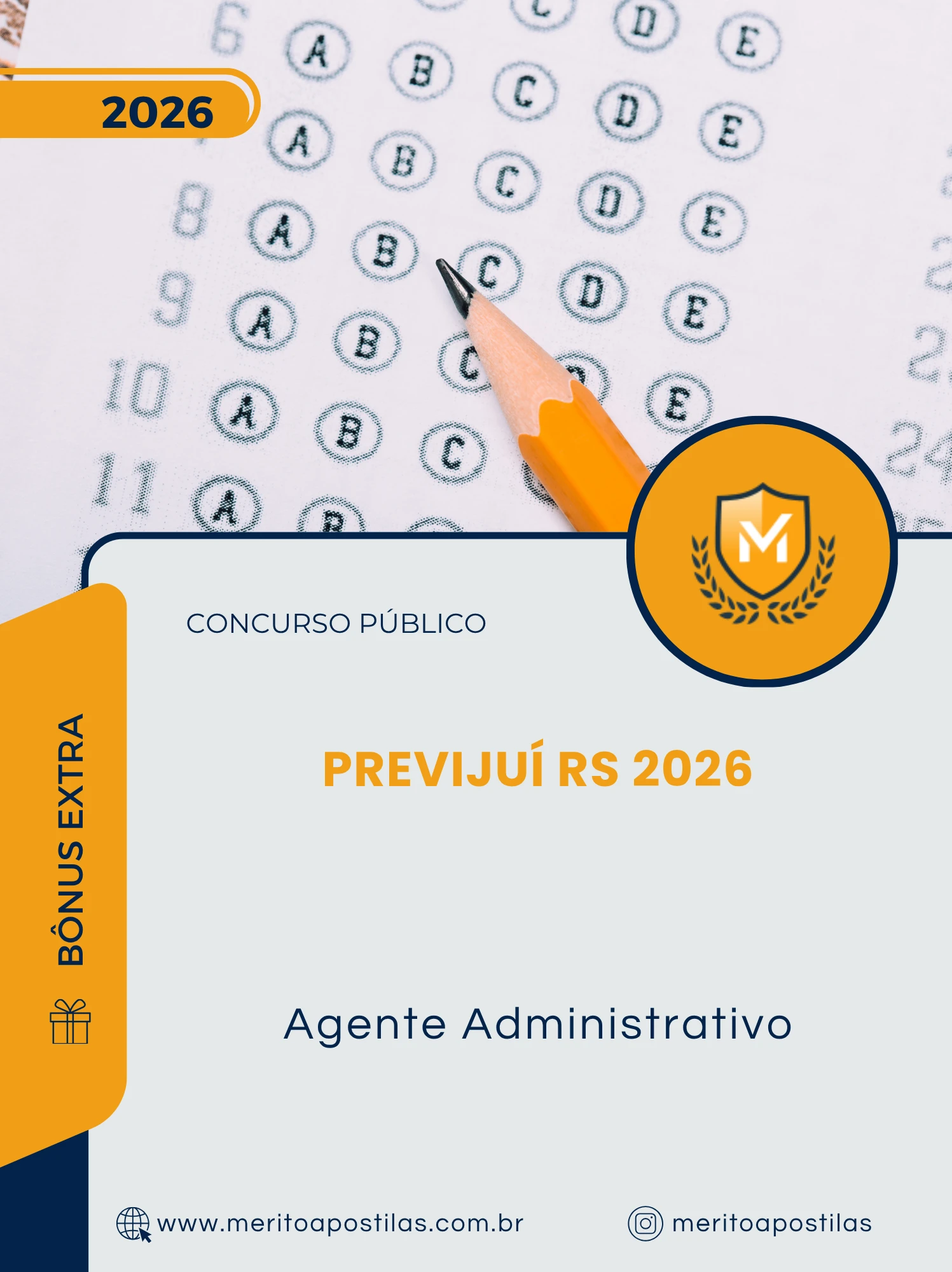 Apostila Agente Administrativo Concurso Público PREVIJUÍ RS 2026