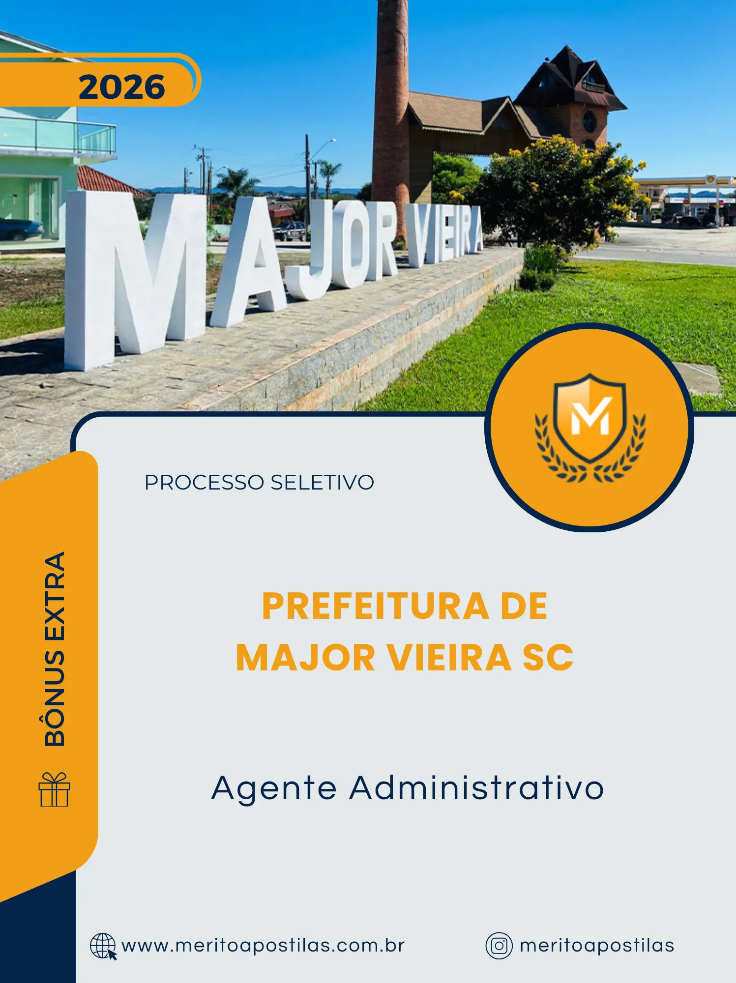 Apostila Agente Administrativo Prefeitura de Major Vieira SC 2026