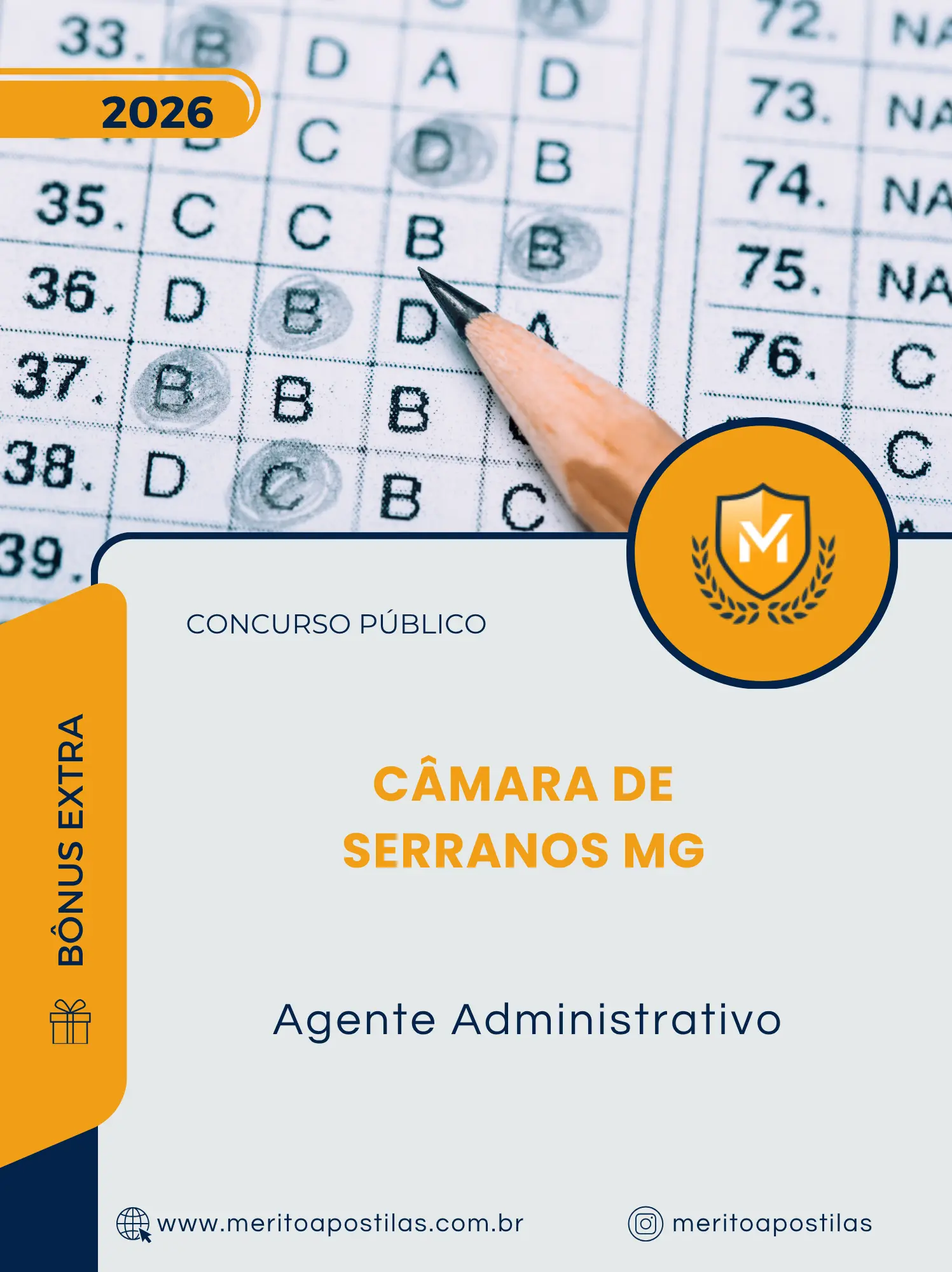 Apostila Agente Administrativo Câmara de Serranos MG 2026