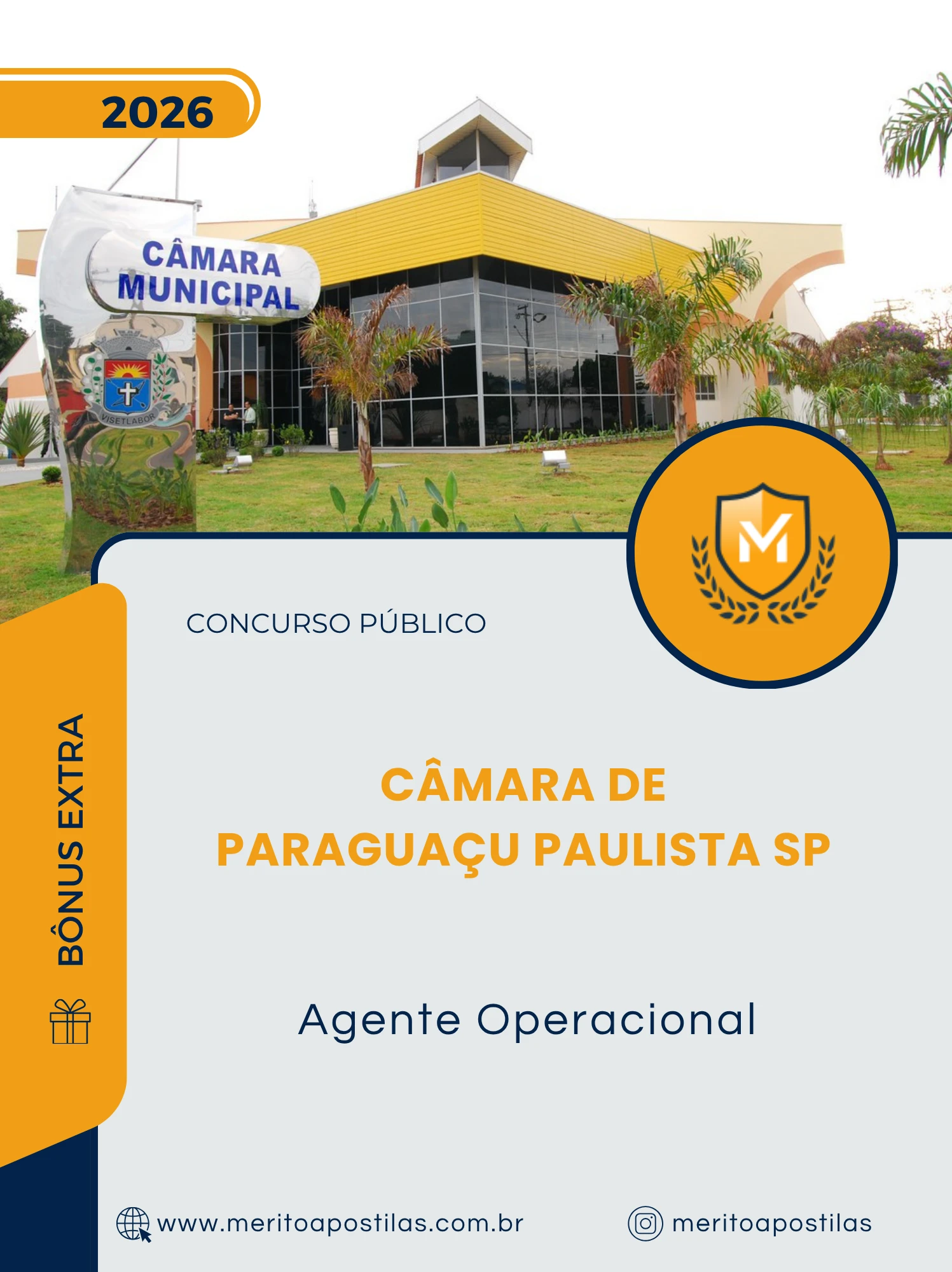 Apostila Agente Operacional Câmara de Paraguaçu Paulista SP 2026