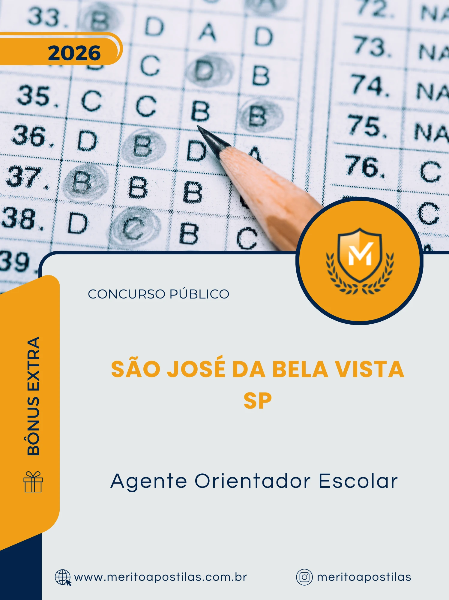 Apostila Agente Orientador Escolar Prefeitura de São José da Bela Vista SP 2026