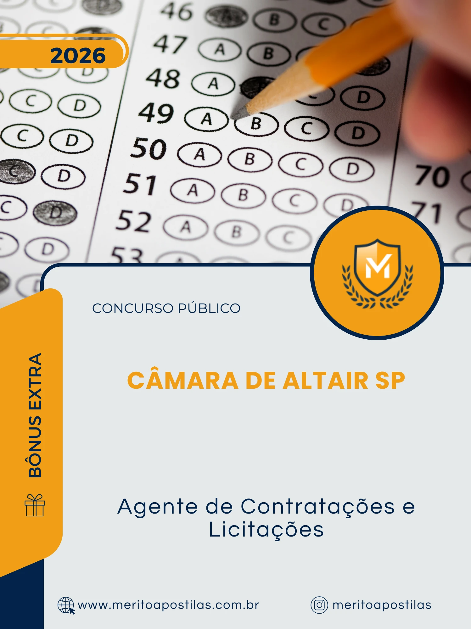 Apostila Agente de Contratações e Licitações Câmara de Altair SP 2026