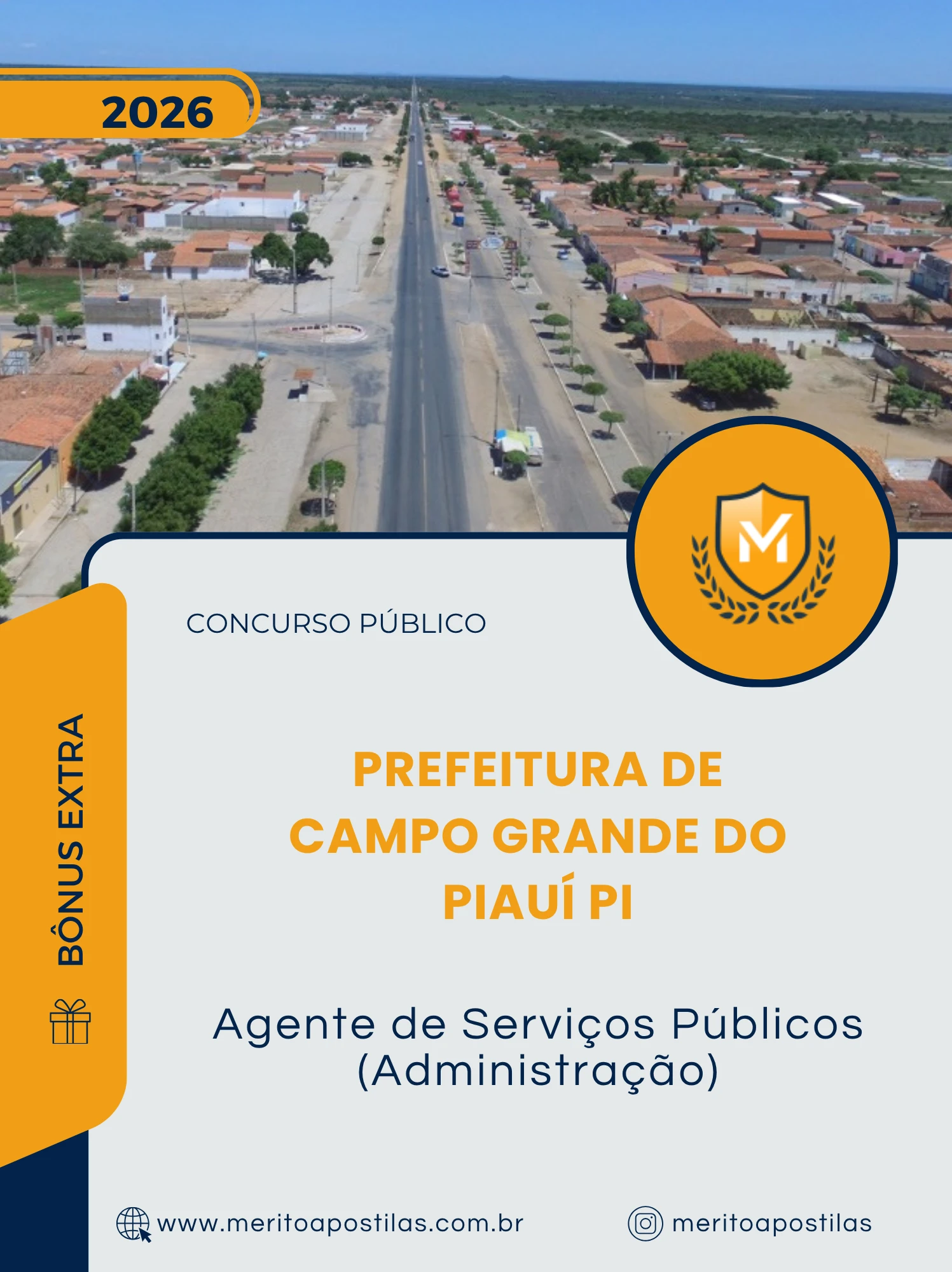 Apostila Agente de Serviços Públicos Administração Prefeitura de Campo Grande do Piauí PI 2026