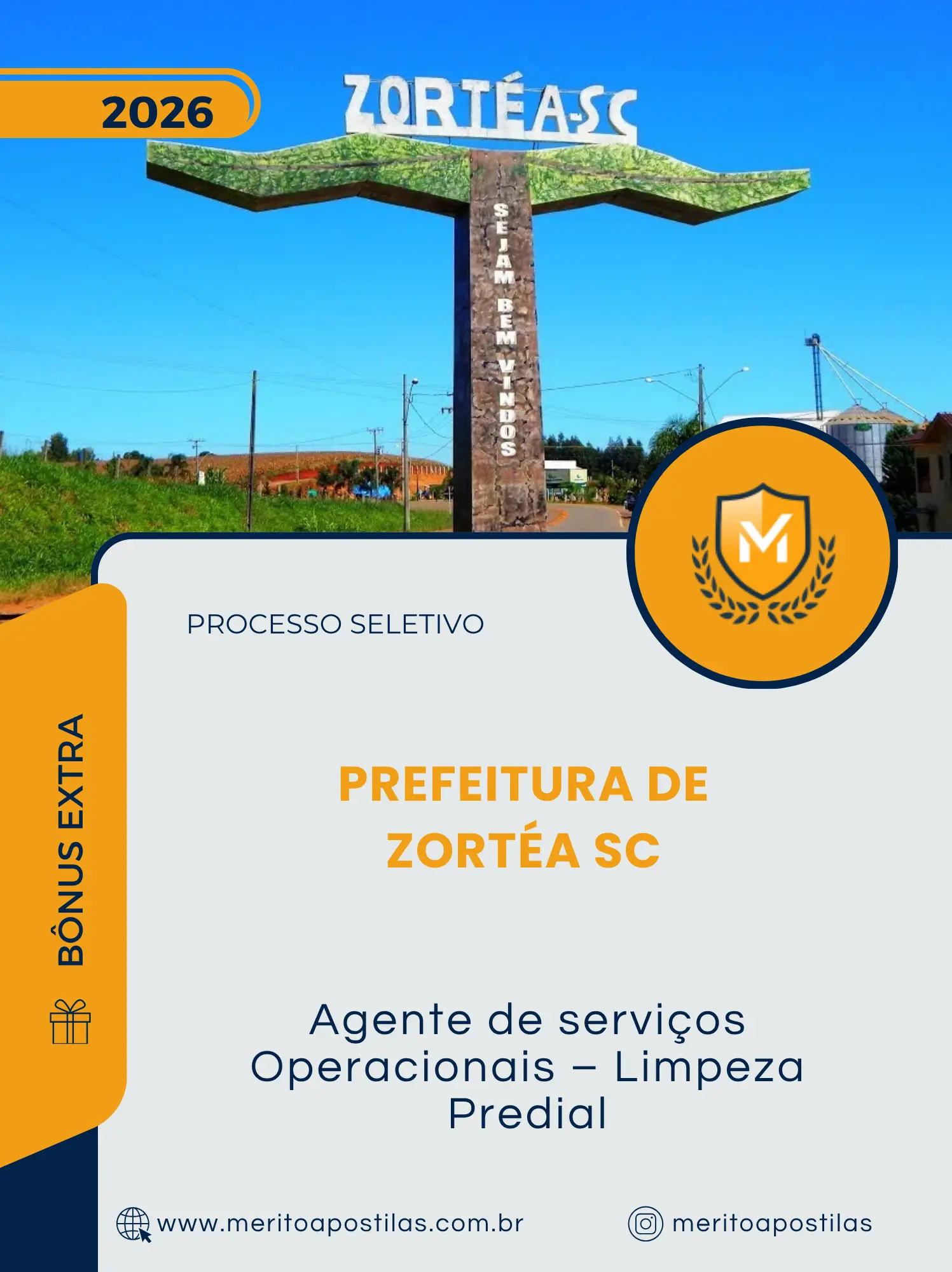Apostila Agente de serviços Operacionais Limpeza Predial Prefeitura de Zortéa SC 2026