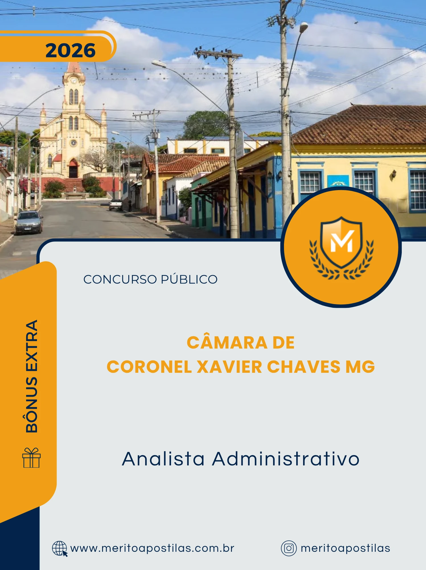 Apostila Analista Administrativo Câmara de Coronel Xavier Chaves MG 2026