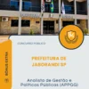 Apostila Analista de Gestão e Políticas Públicas APPGG Prefeitura de Jaborandi SP 2026
