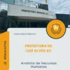 Apostila Analista de Recursos Humanos Prefeitura de Luiz Alves SC 2026