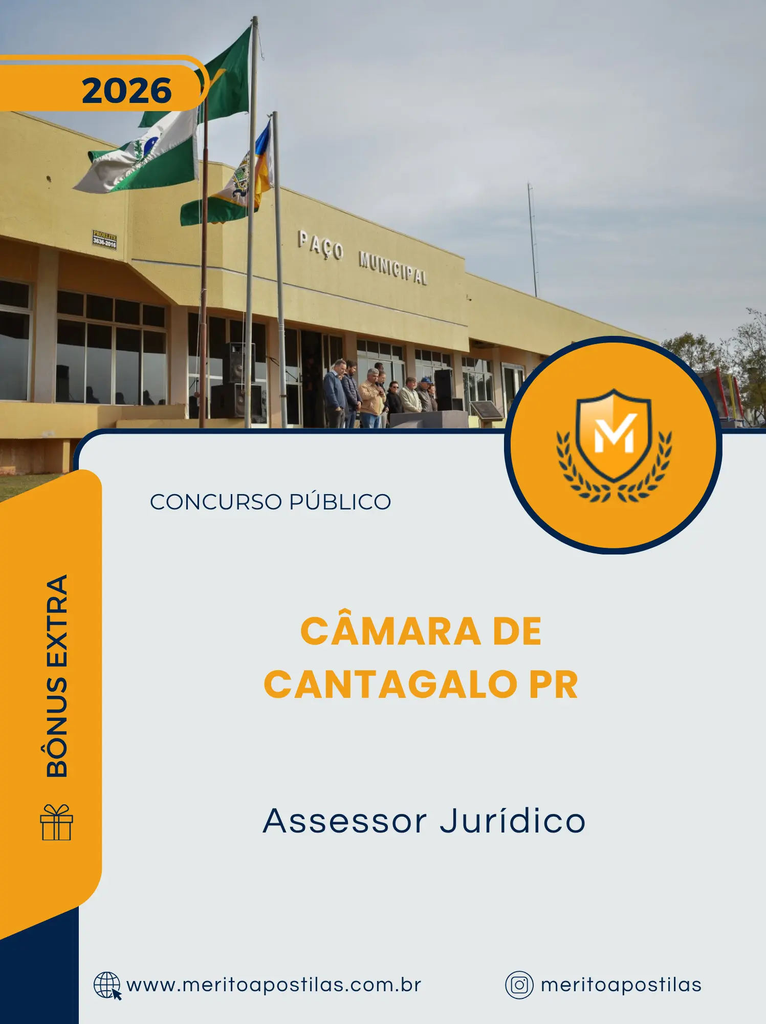 Apostila Assessor Jurídico Câmara de Cantagalo PR 2026