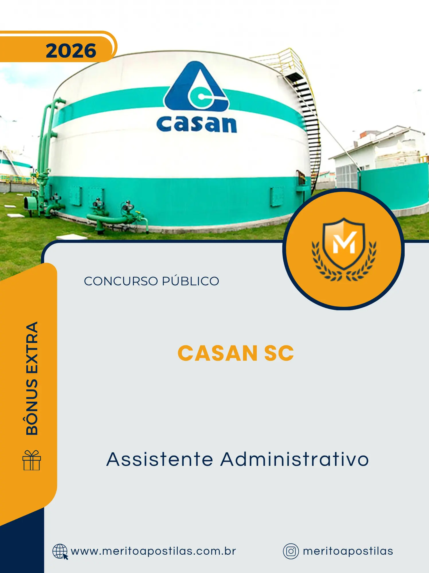 Apostila Assistente Administrativo Concurso Público CASAN SC 2026