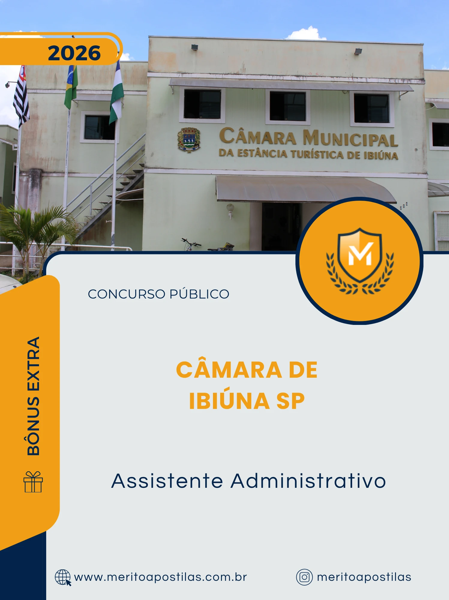Apostila Assistente Administrativo Câmara de Ibiúna SP 2026