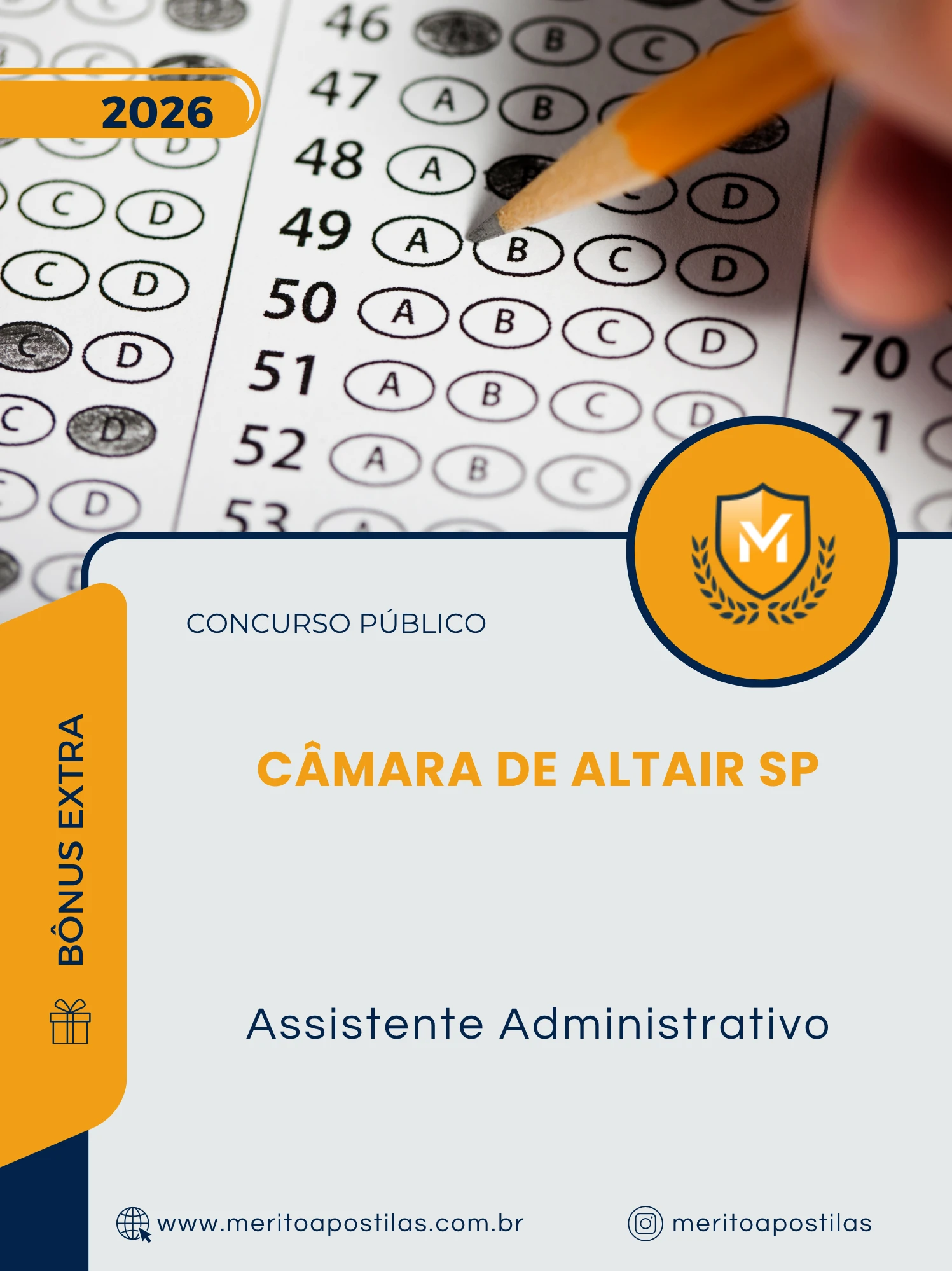 Apostila Assistente Administrativo Câmara de Altair SP 2026