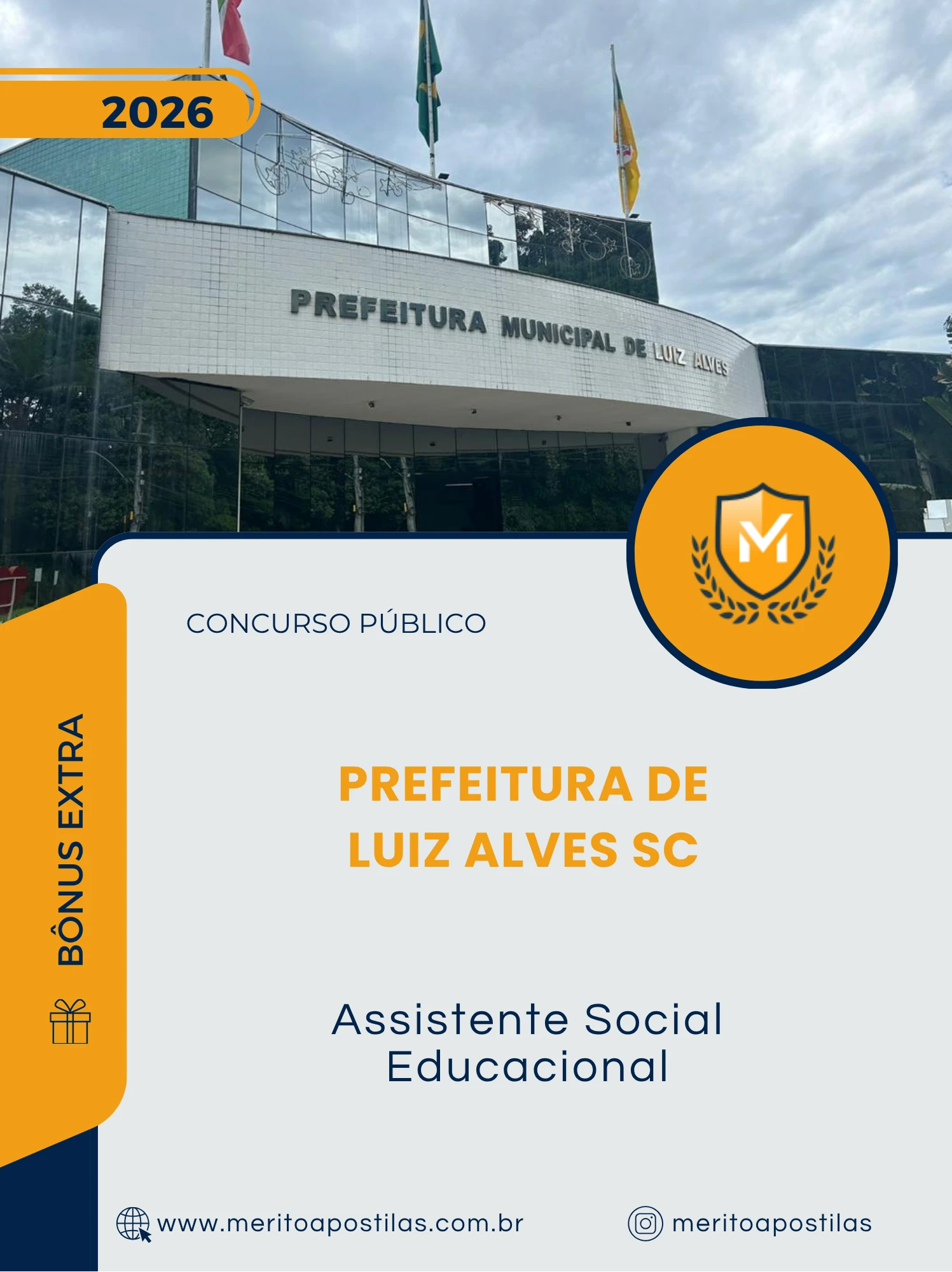 Apostila Assistente Social Educacional Prefeitura de Luiz Alves SC 2026
