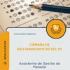 Apostila Assistente de Gestão de Pessoal Câmara de São Francisco do Sul SC 2026