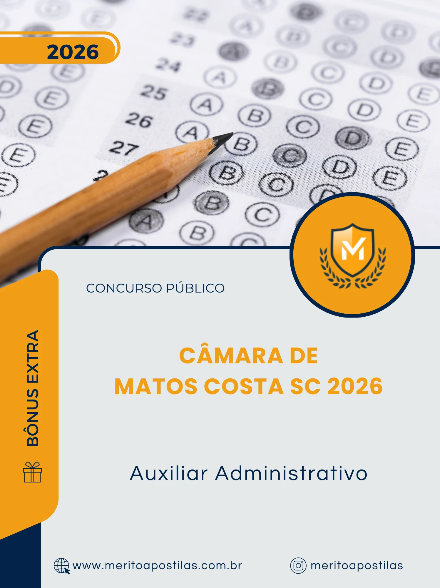 Apostila Auxiliar Administrativo Câmara de Matos Costa SC 2026
