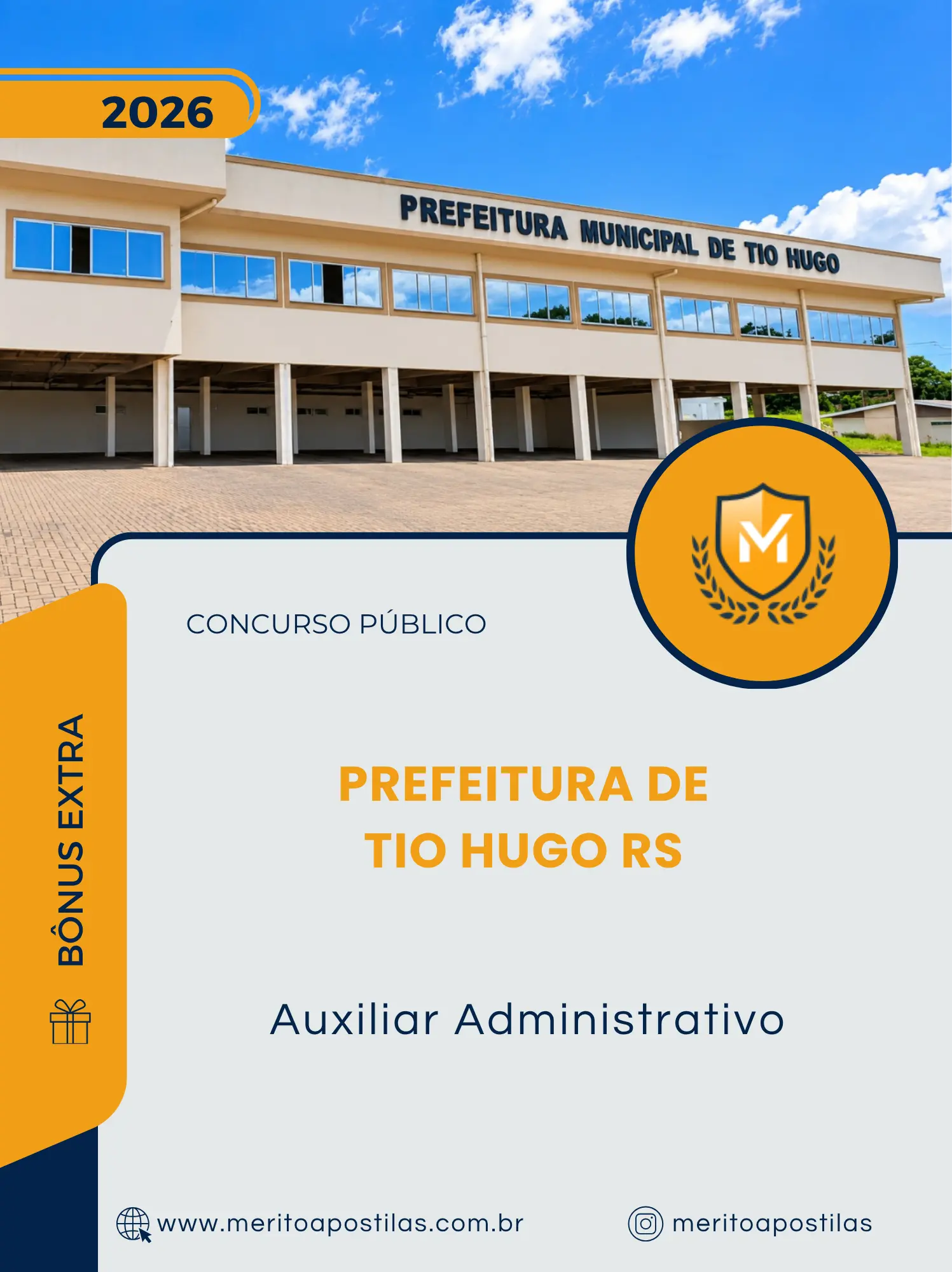 Apostila Auxiliar Administrativo Prefeitura de Tio Hugo RS 2026