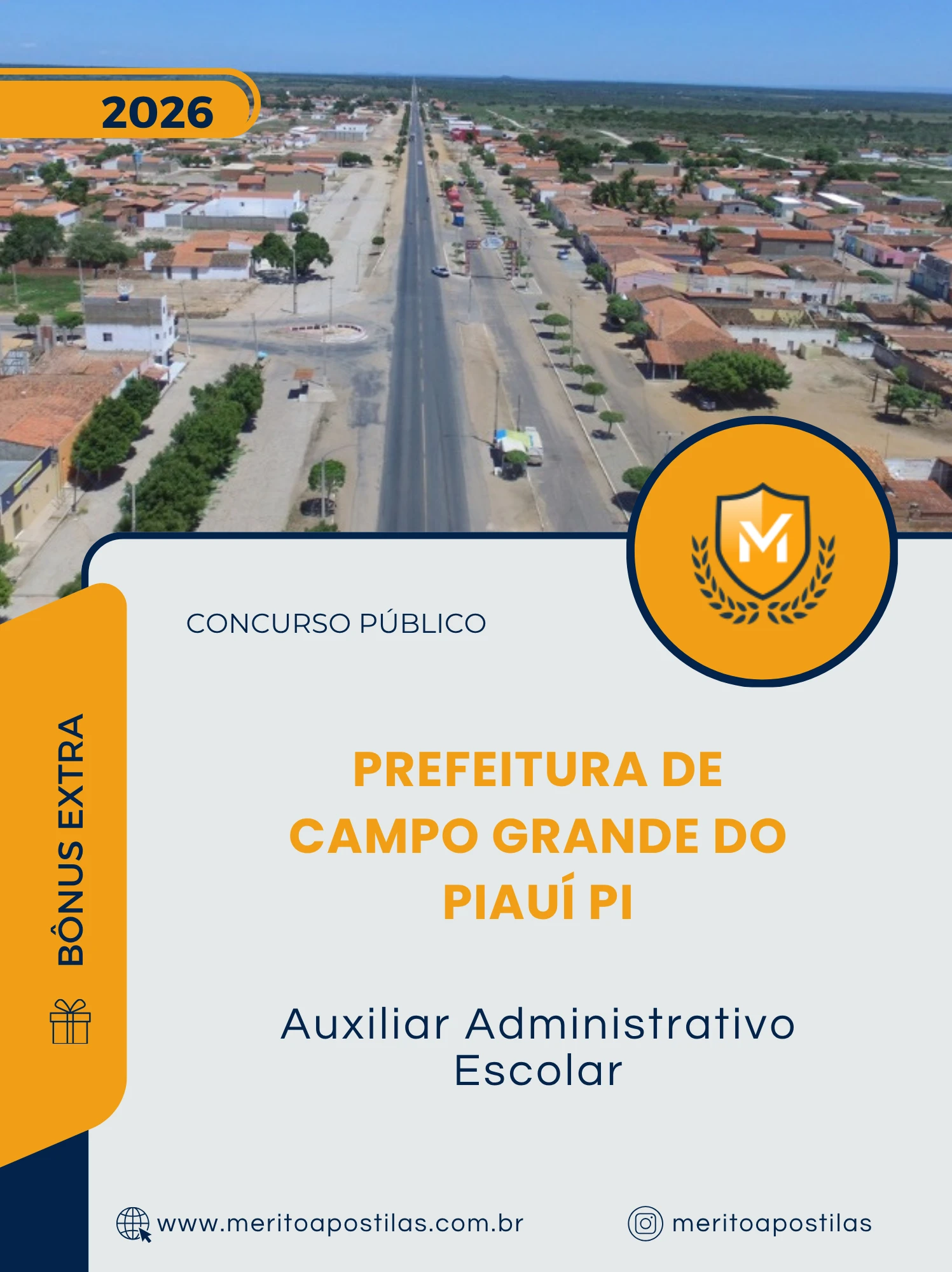 Apostila Auxiliar Administrativo Escolar Prefeitura de Campo Grande do Piauí PI 2026