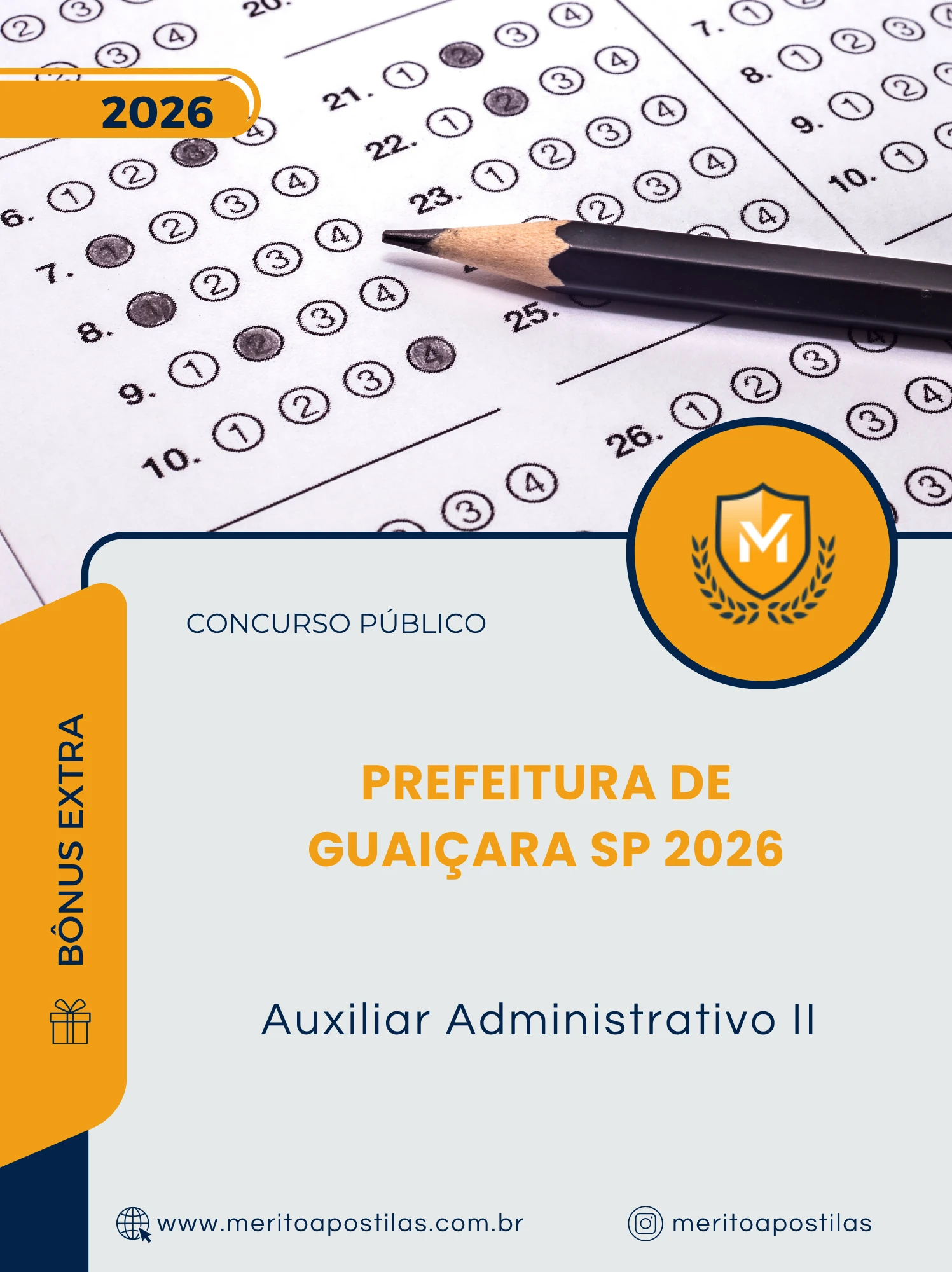 Apostila Auxiliar Administrativo II Prefeitura de Guaiçara SP 2026