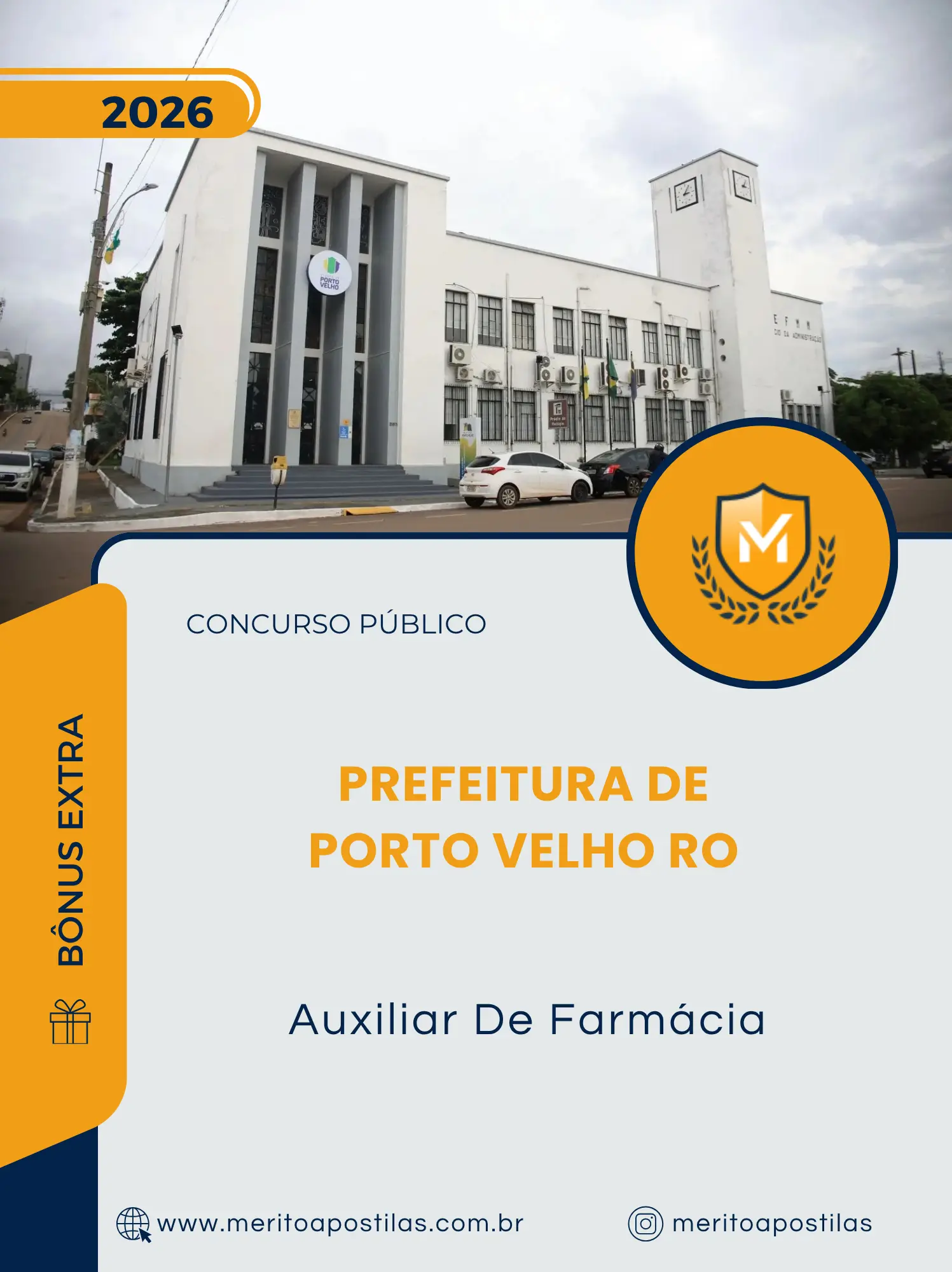 Apostila Auxiliar De Farmácia Prefeitura de Porto Velho RO 2026
