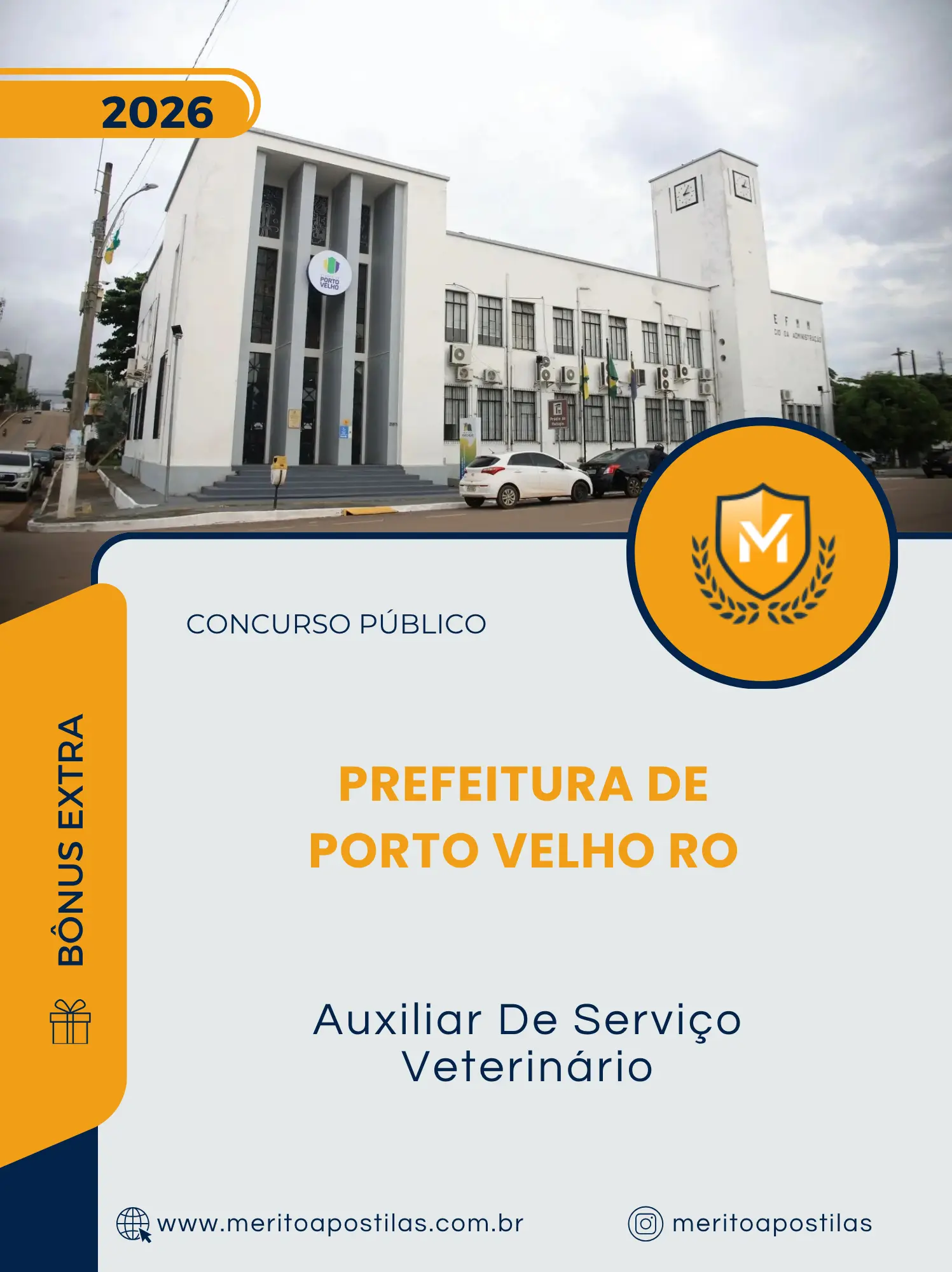 Apostila Auxiliar De Serviço Veterinário Prefeitura de Porto Velho RO 2026