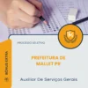 Apostila Auxiliar De Serviços Gerais Prefeitura de Mallet PR 2026