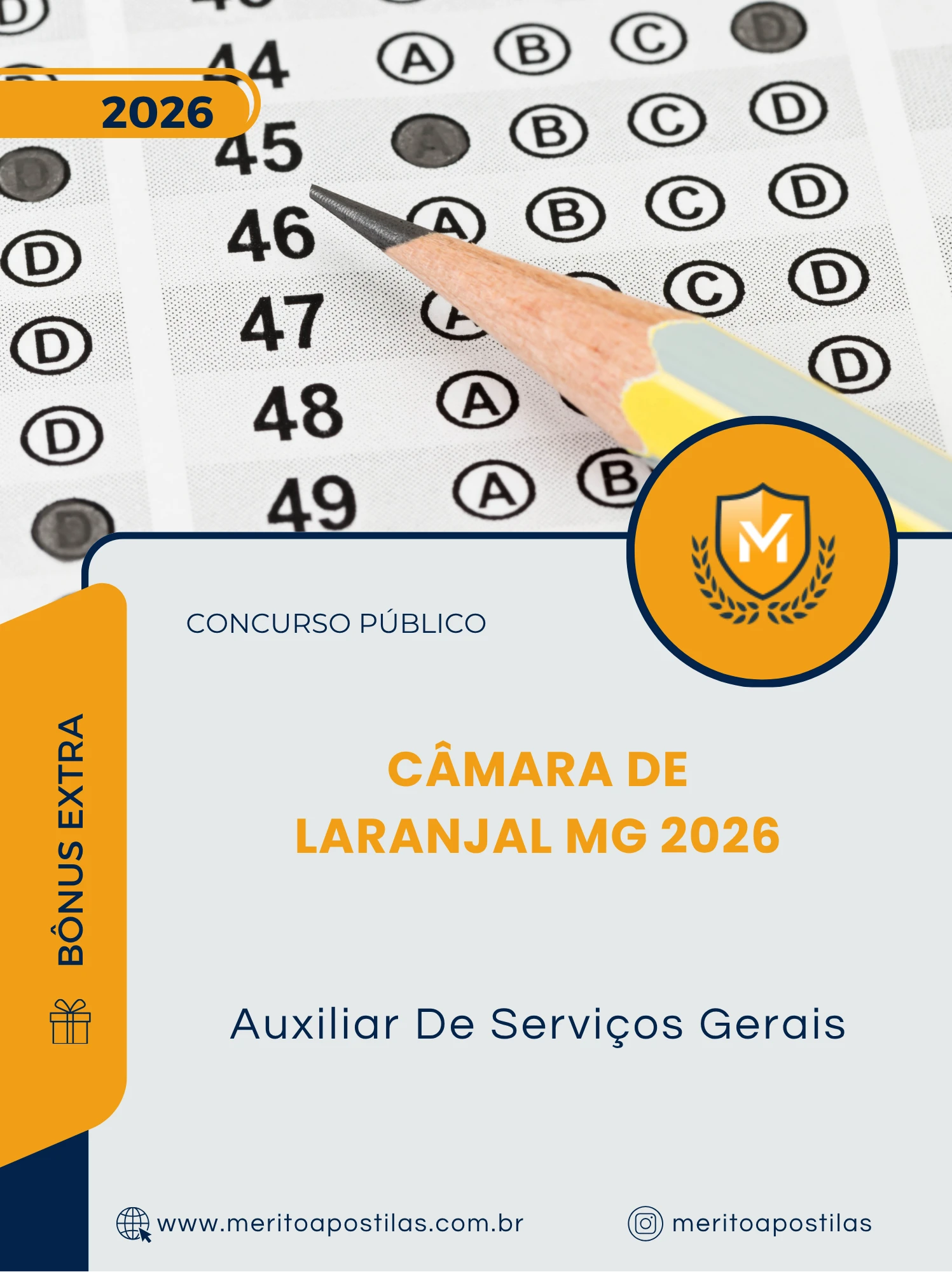 Apostila Auxiliar De Serviços Gerais Câmara de Laranjal MG 2026