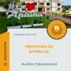Apostila Auxiliar Educacional Prefeitura de Apiúna SC 2026