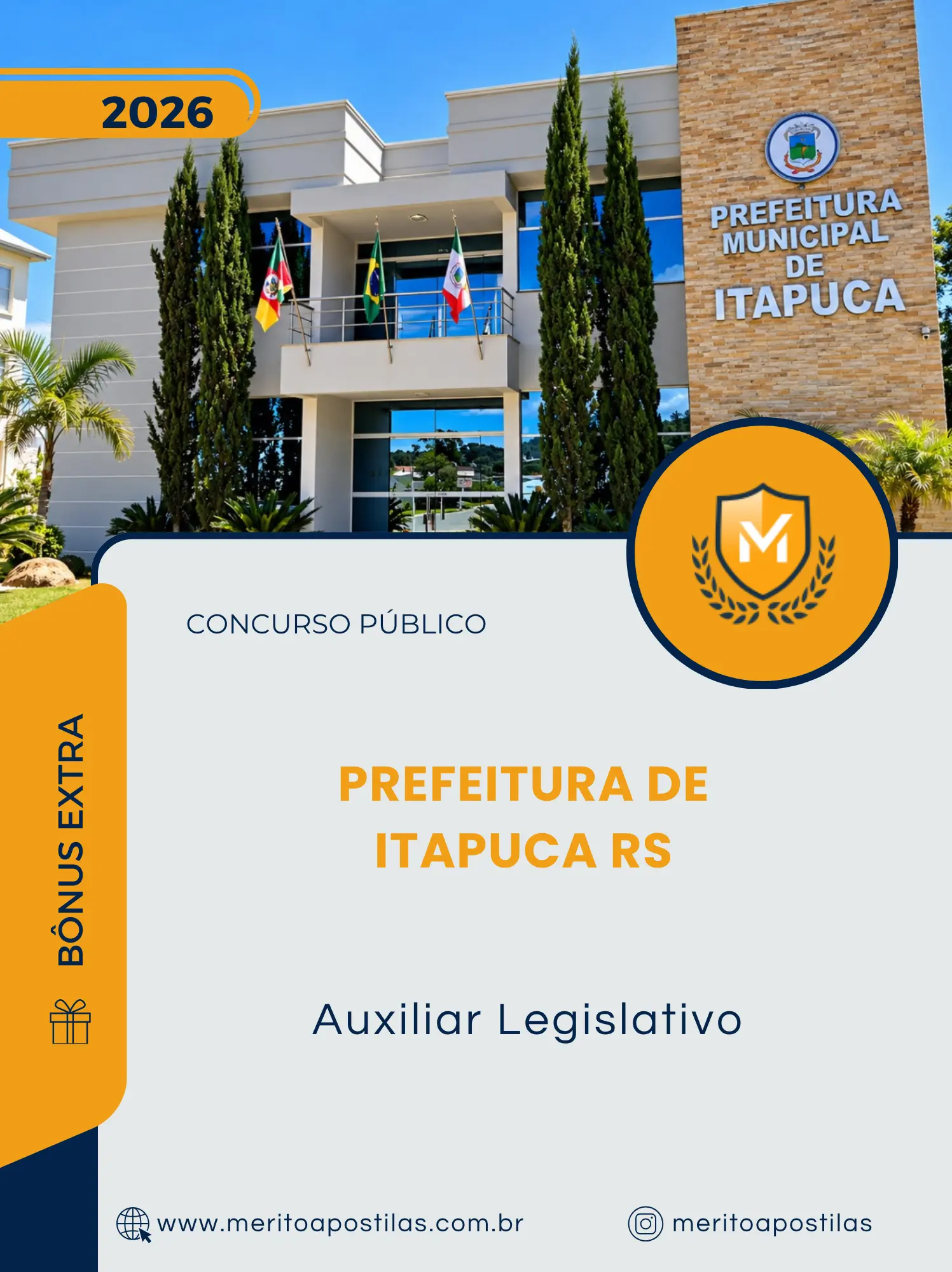 Apostila Auxiliar Legislativo Prefeitura de Itapuca RS 2026