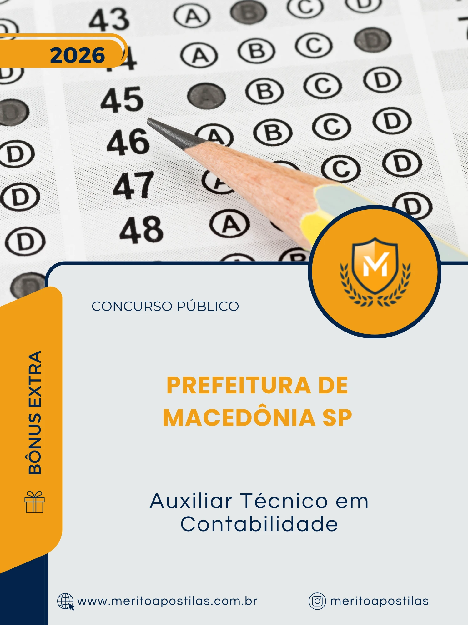 Apostila Auxiliar Técnico em Contabilidade Prefeitura de Macedônia SP 2026