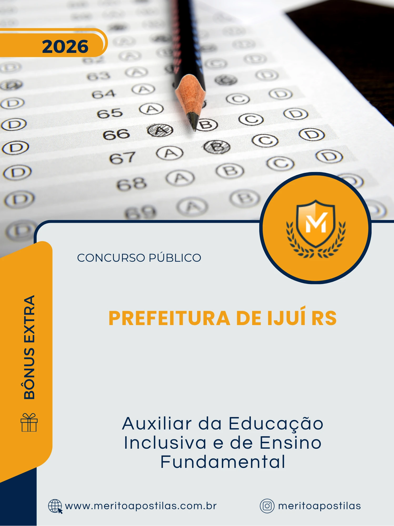 Apostila Auxiliar da Educação Inclusiva e de Ensino Fundamental Prefeitura de Ijuí RS 2026