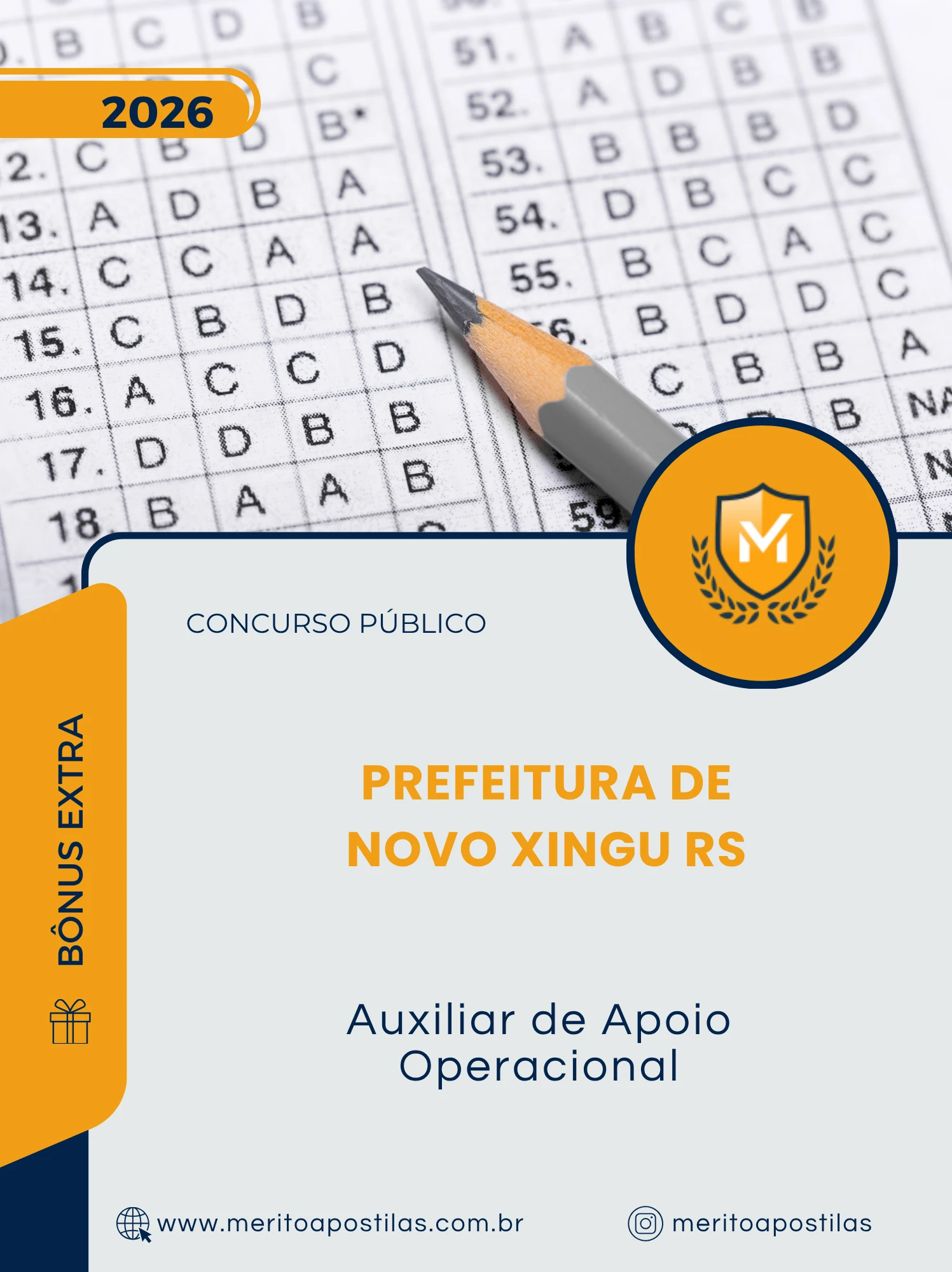 Apostila Auxiliar de Apoio Operacional Prefeitura de Novo Xingu RS 2026