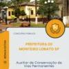 Apostila Auxiliar de Conservação de Vias Permanentes Prefeitura de Monteiro Lobato SP 2026