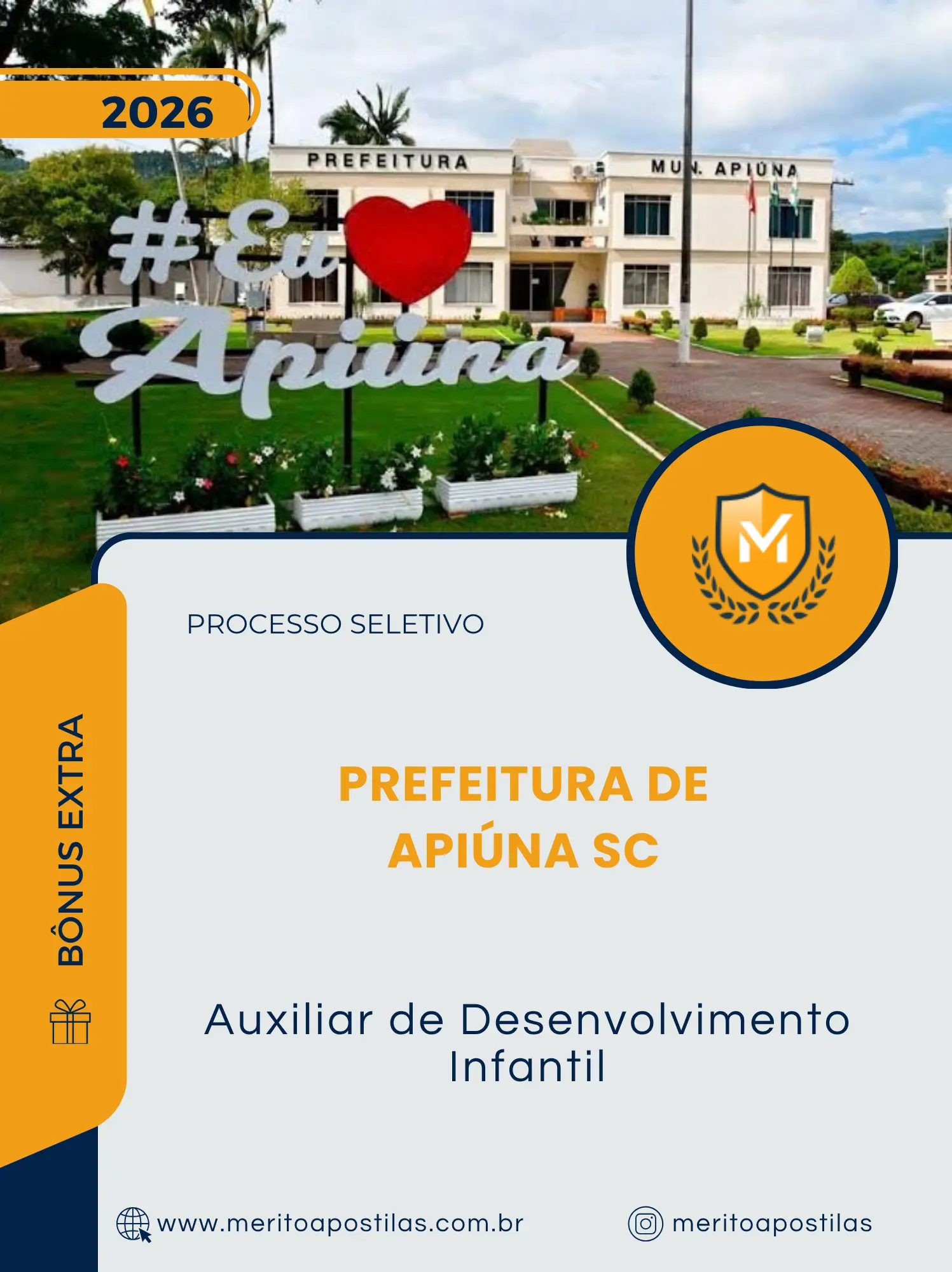 Apostila Auxiliar de Desenvolvimento Infantil Prefeitura de Apiúna SC 2026