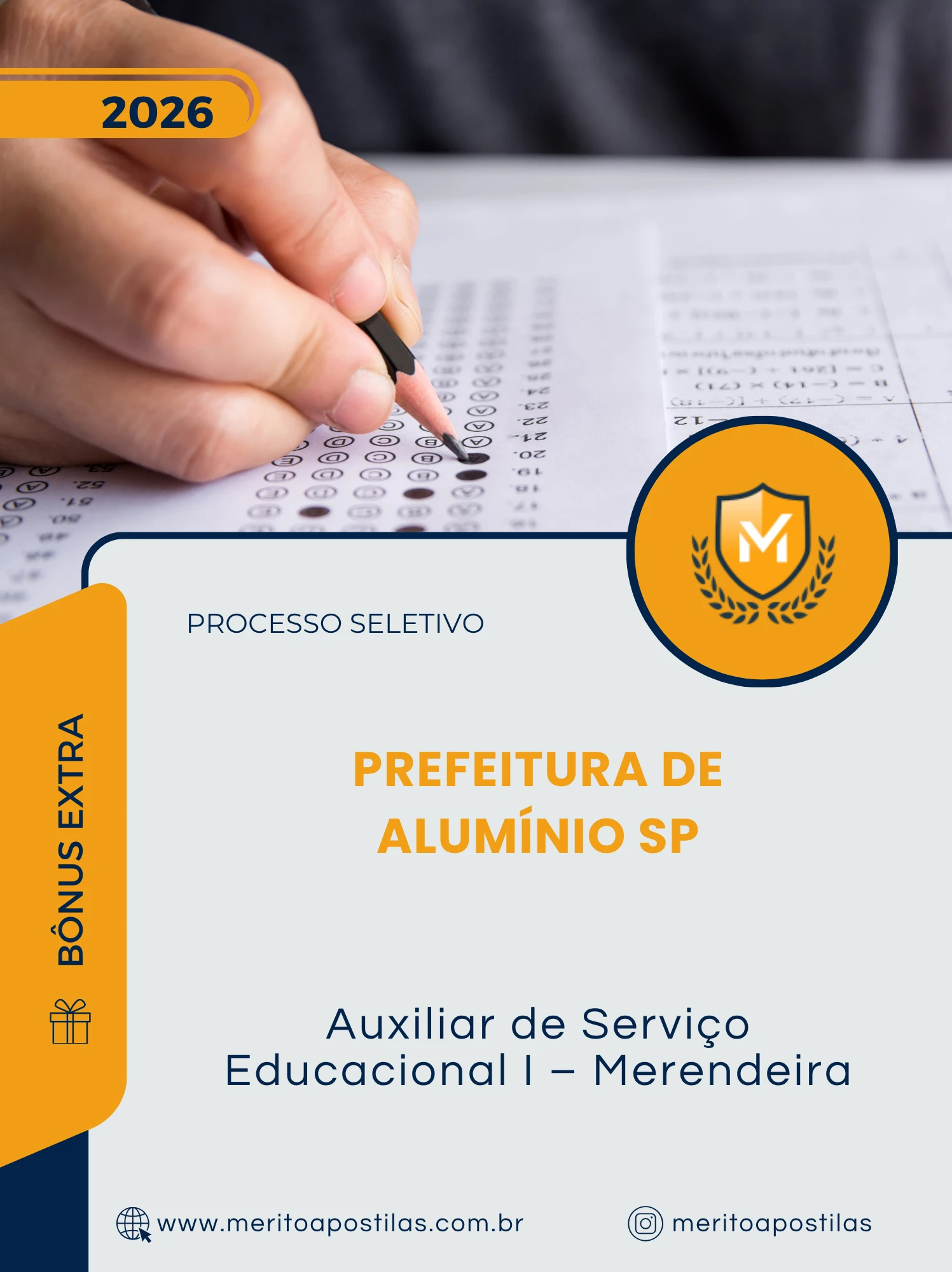 Apostila Auxiliar de Serviço Educacional I Merendeira Prefeitura de Alumínio SP 2026