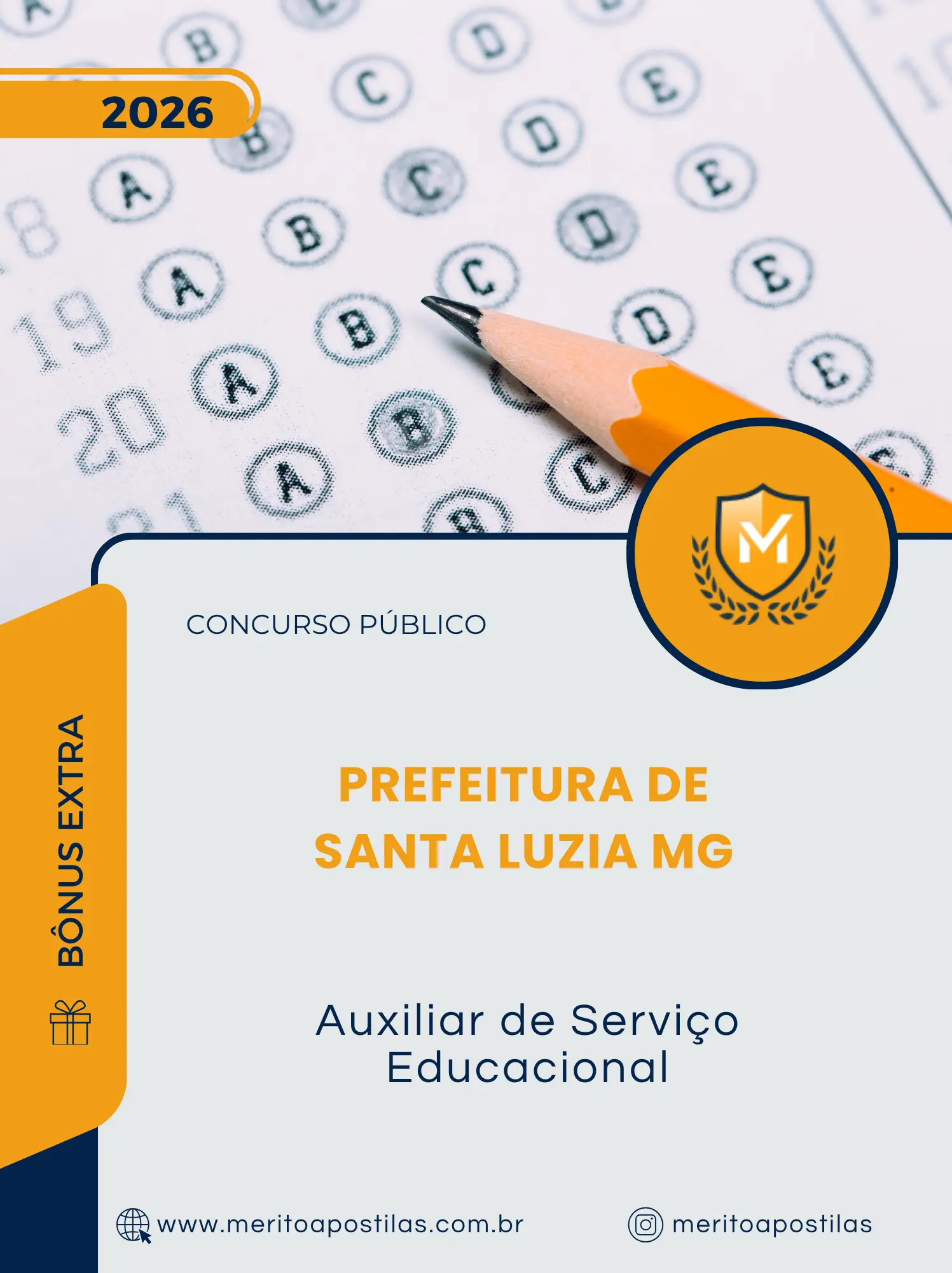 Apostila Auxiliar de Serviço Educacional Prefeitura de Santa Luzia MG 2026